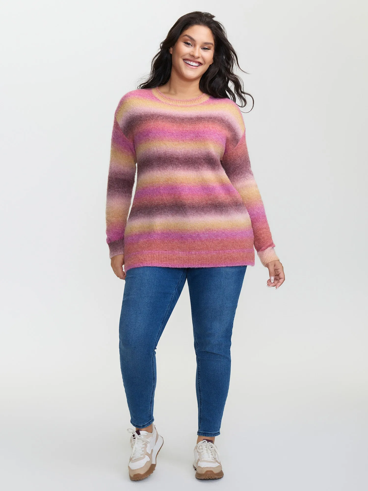 Color Gradient Heather Drop Shoulder Pullover sold by Bloomchic product image thumbnail 3
