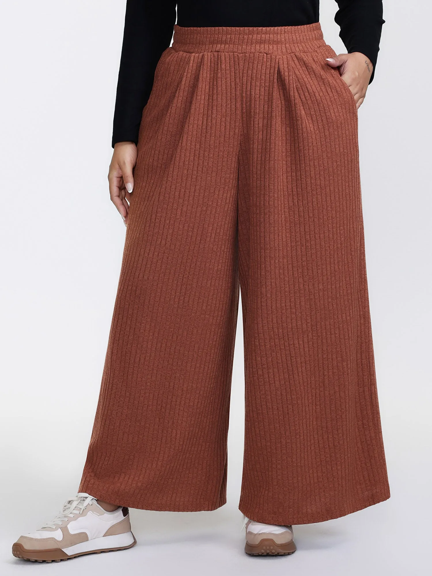 Color Mix Knit Textured Lounge Bottoms sold by Bloomchic product image thumbnail 2