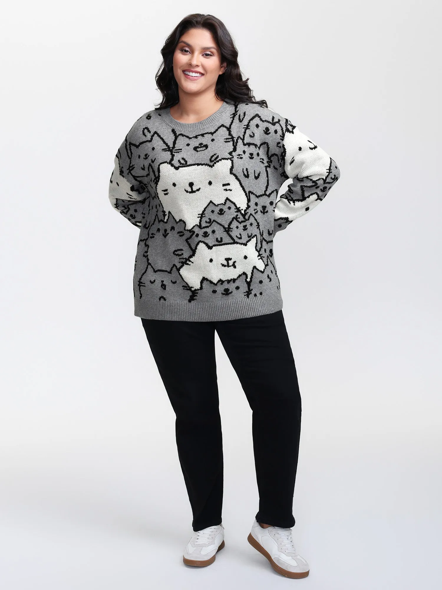 Cute Cats Everywhere Pullover sold by Bloomchic product image thumbnail 3