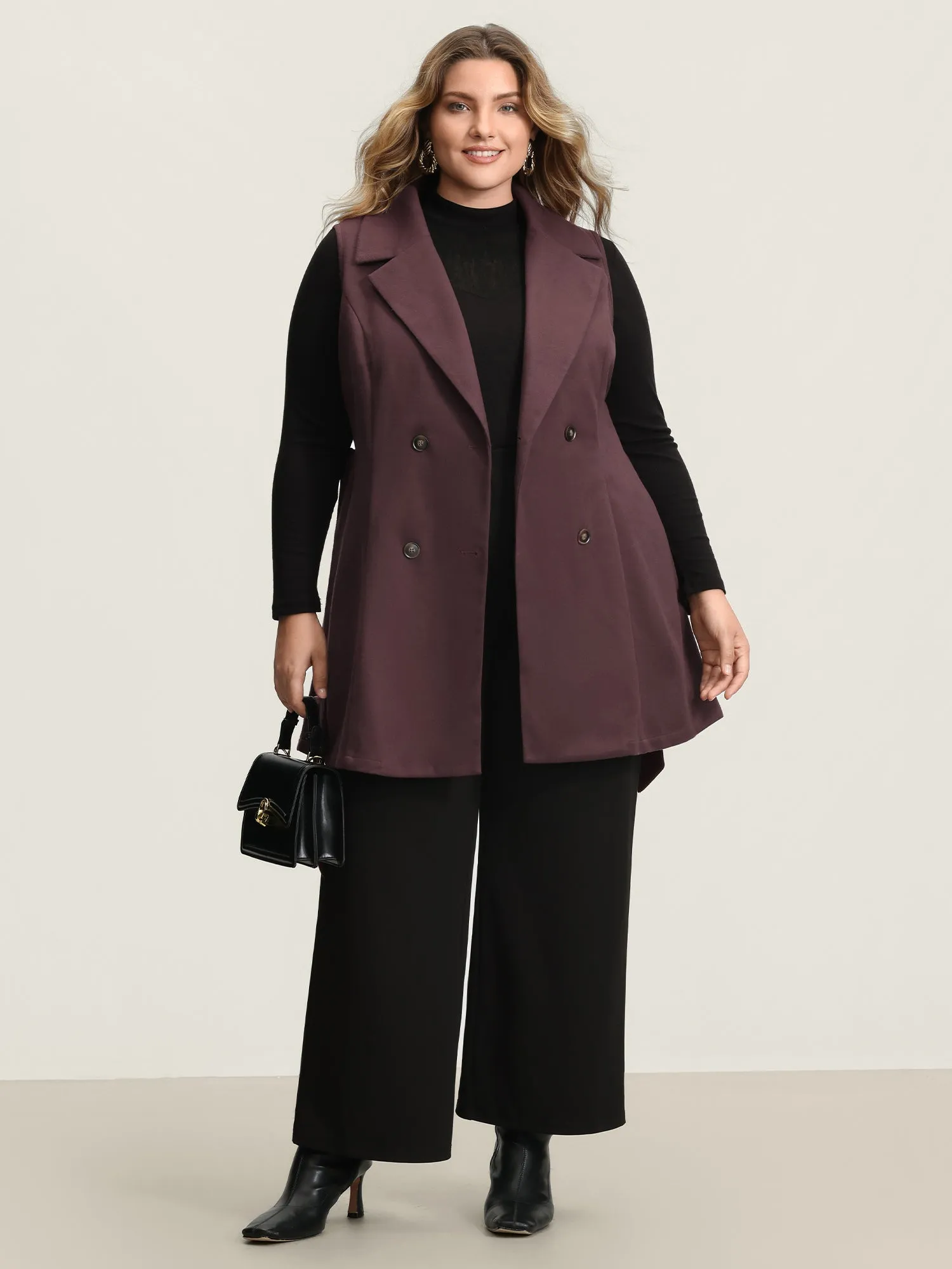 Button Detail Belted Pockets Vest sold by Bloomchic product image thumbnail 3