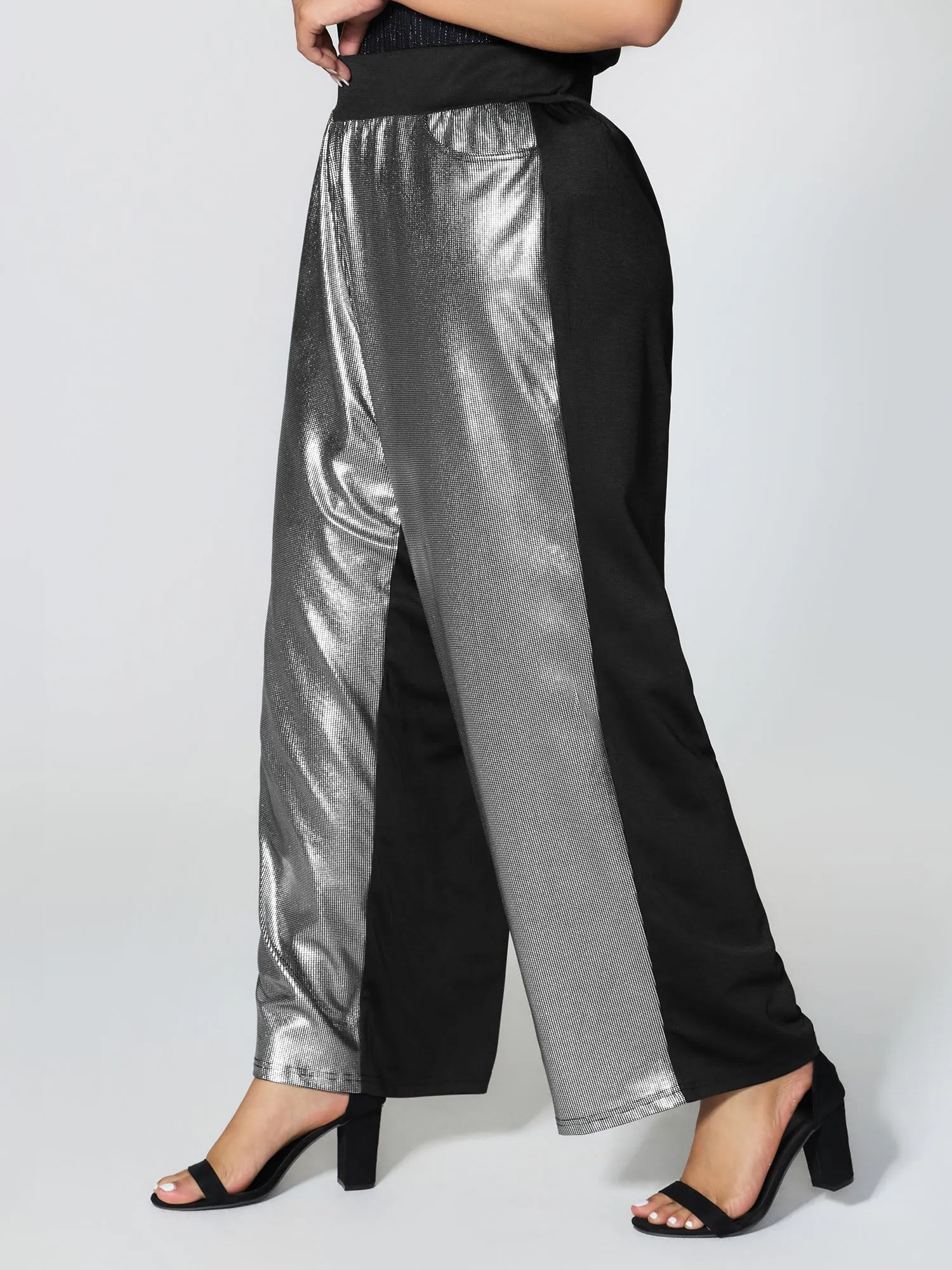 Sequin Stretchy Color Contrast Pants sold by Bloomchic product image thumbnail 3