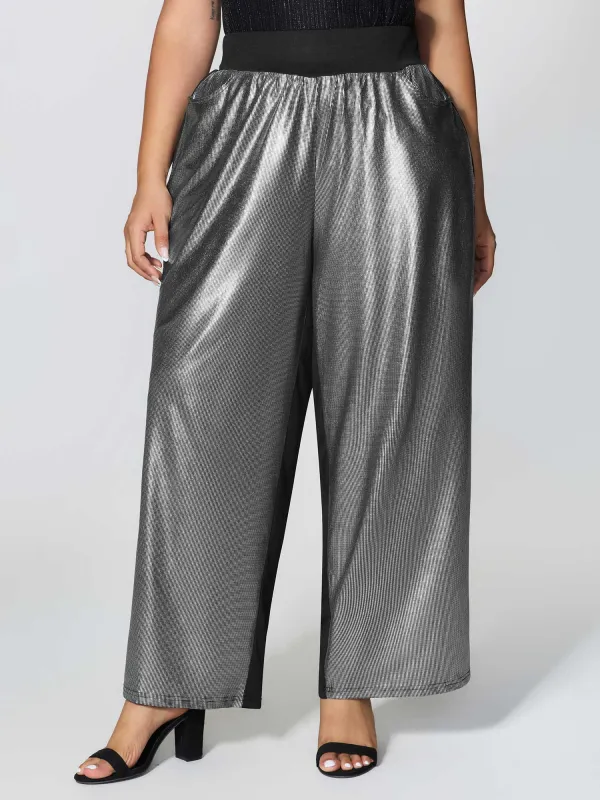Sequin Stretchy Color Contrast Pants sold by Bloomchic