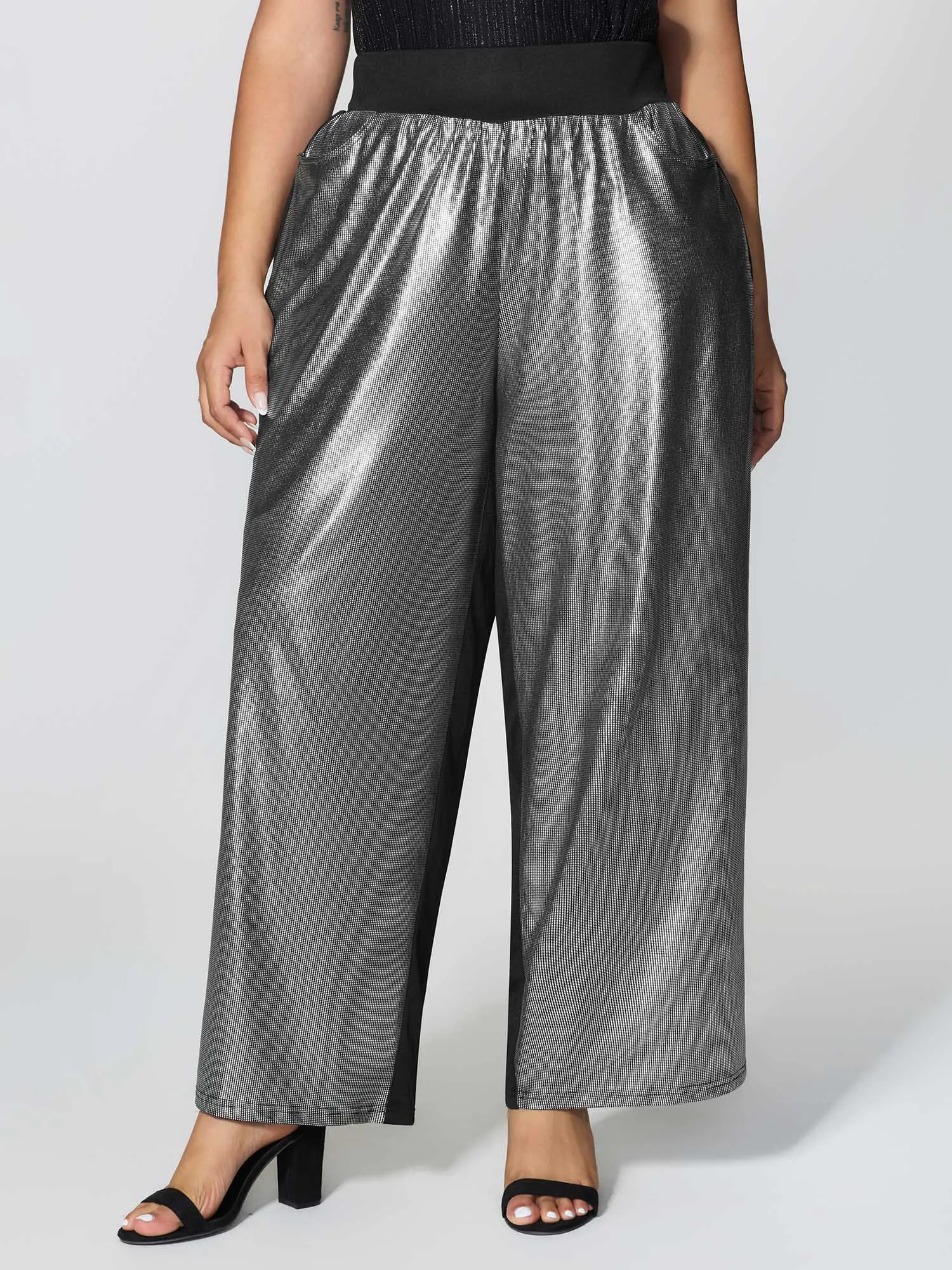 Sequin Stretchy Color Contrast Pants sold by Bloomchic