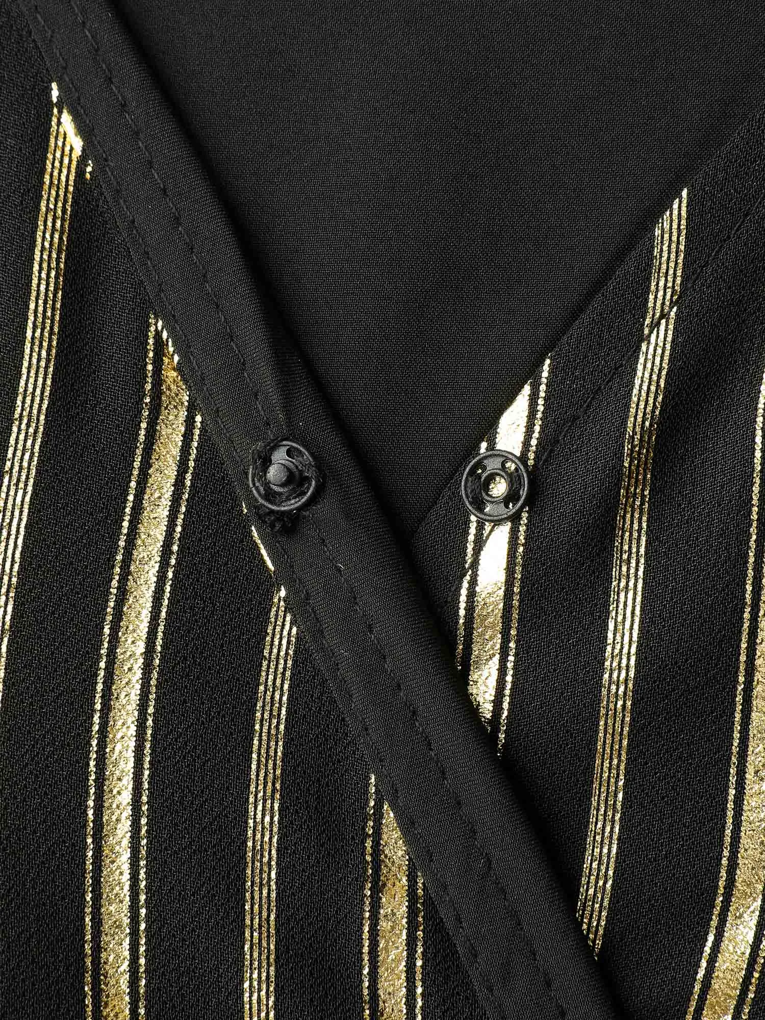 Shimmery Adjustable Gold Stamped Maxi Dress sold by Bloomchic product image thumbnail 5