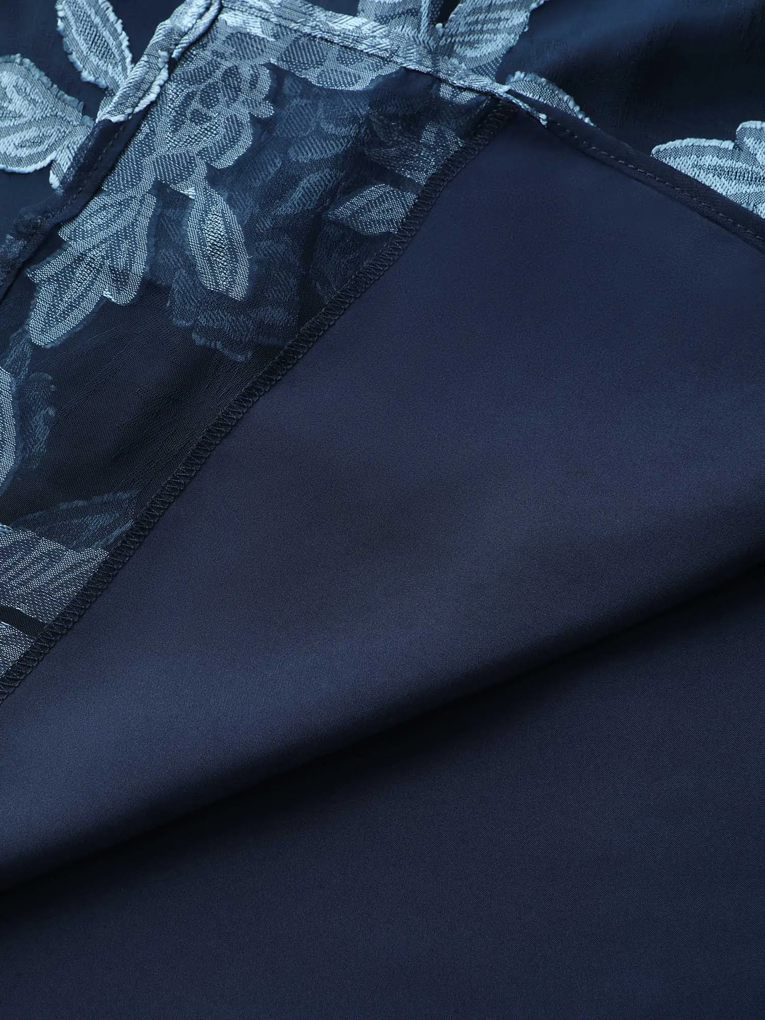 Geometrical Jacquard Textured Shirred Maxi Dress sold by Bloomchic product image thumbnail 5