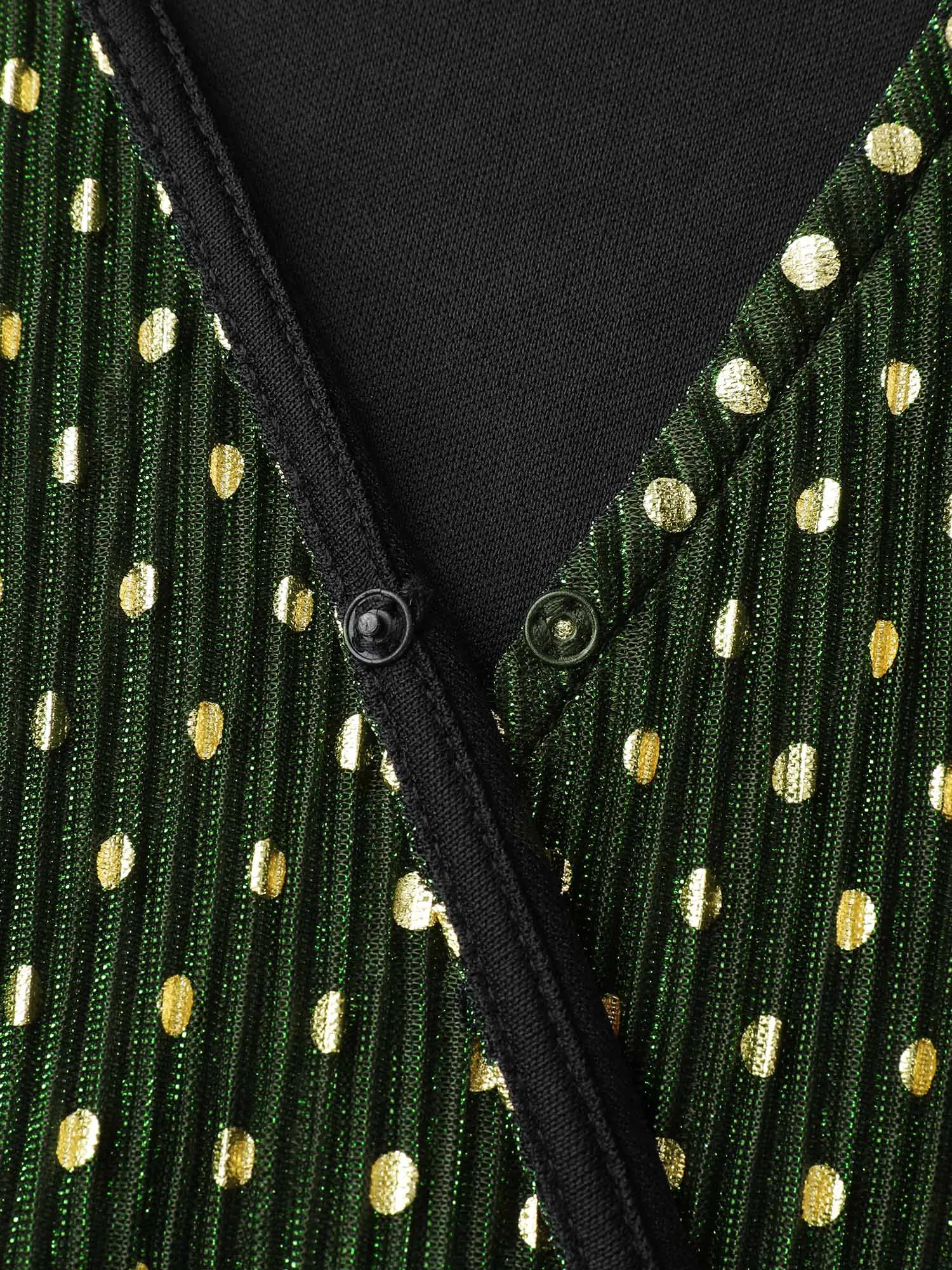 Lurex Textured Flared V-Neck Blouse sold by Bloomchic product image thumbnail 5