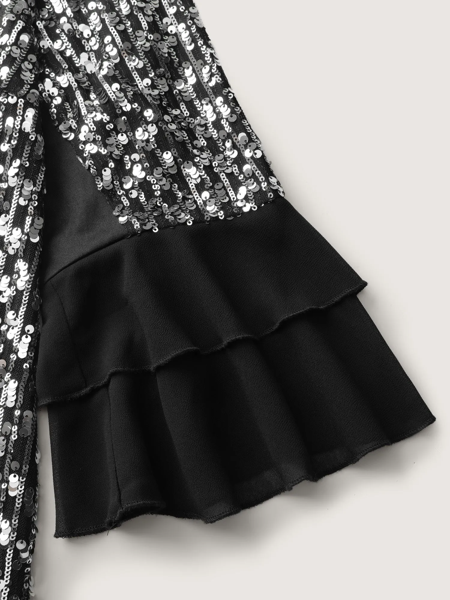Sequin Layered Ruffled Sleeve Blouse sold by Bloomchic product image thumbnail 5