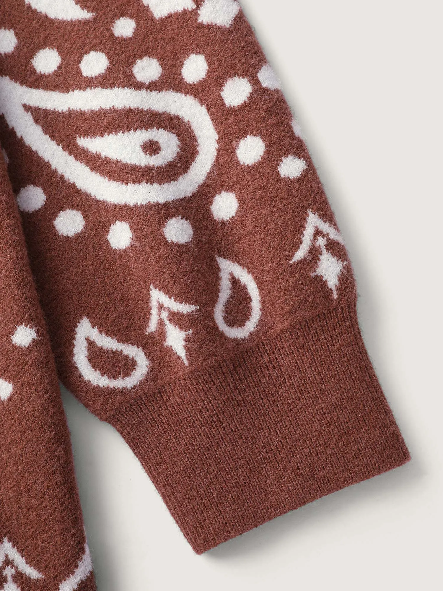 Paisley Print Round Neck Pullover sold by Bloomchic product image thumbnail 5