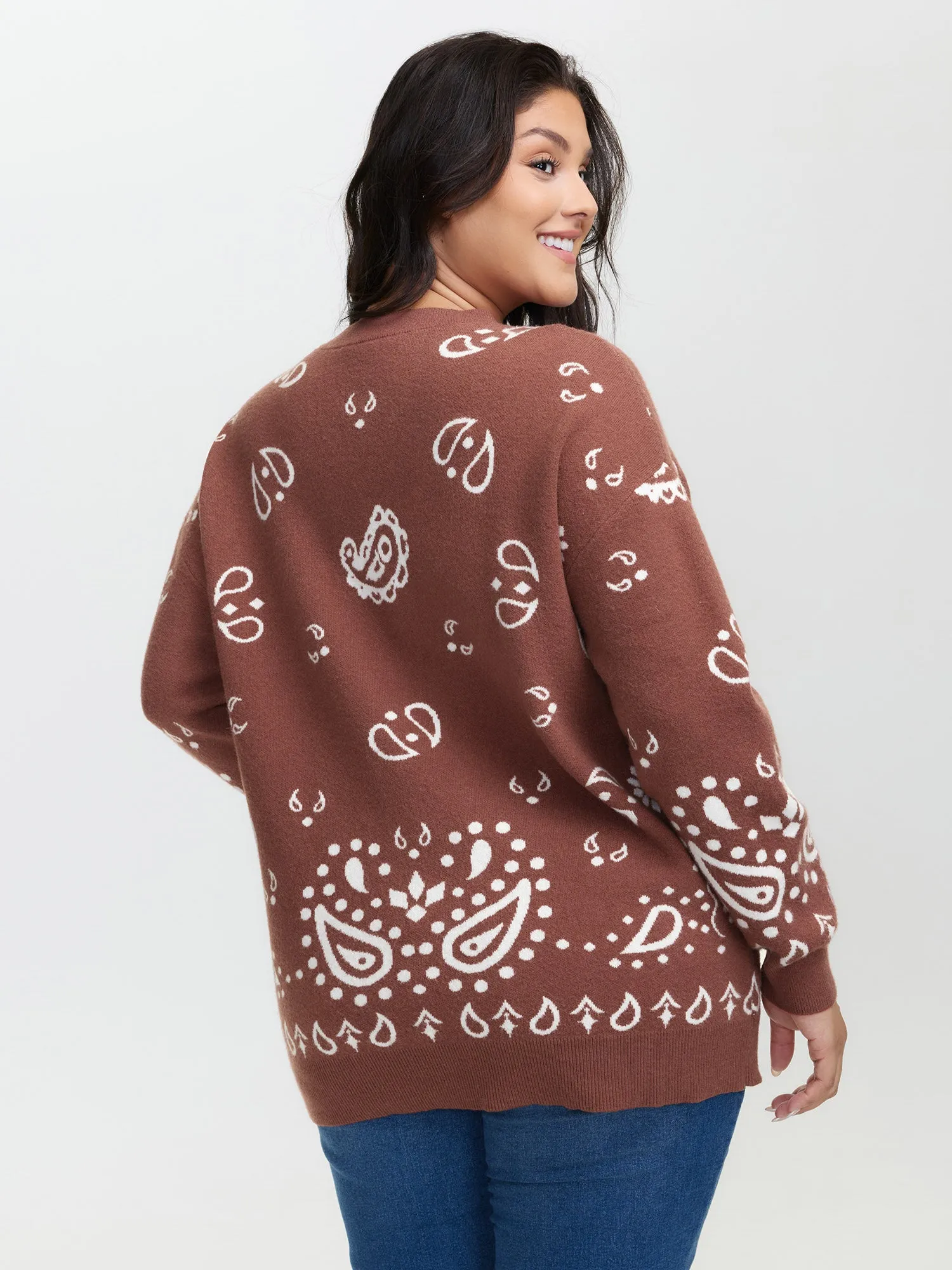 Paisley Print Round Neck Pullover sold by Bloomchic product image thumbnail 3