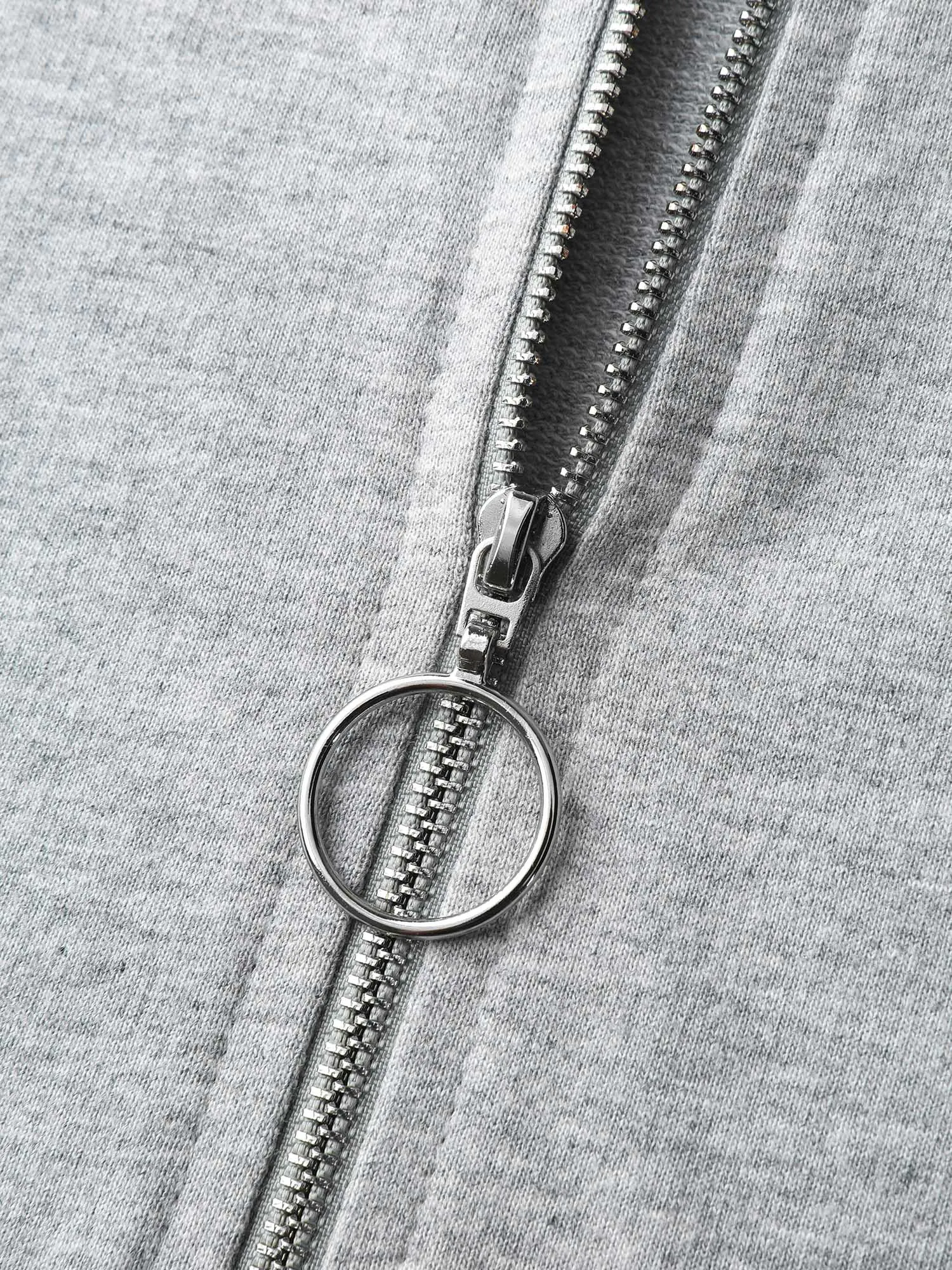 Cotton Dip-Dyeing Half-Zipper Hoodie sold by Bloomchic product image thumbnail 5