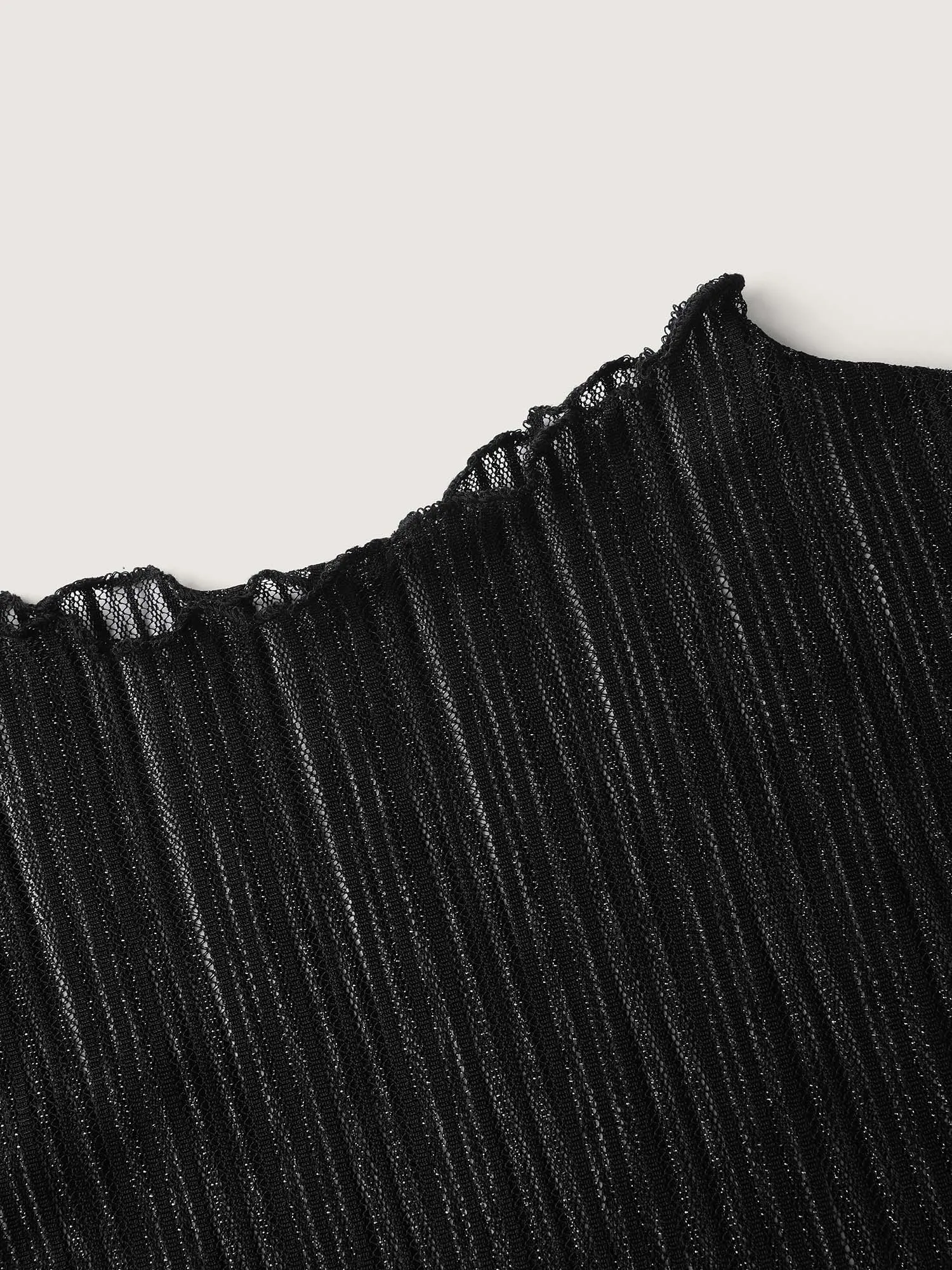 Lurex Sheer Neckline Lined Tank Top sold by Bloomchic product image thumbnail 5