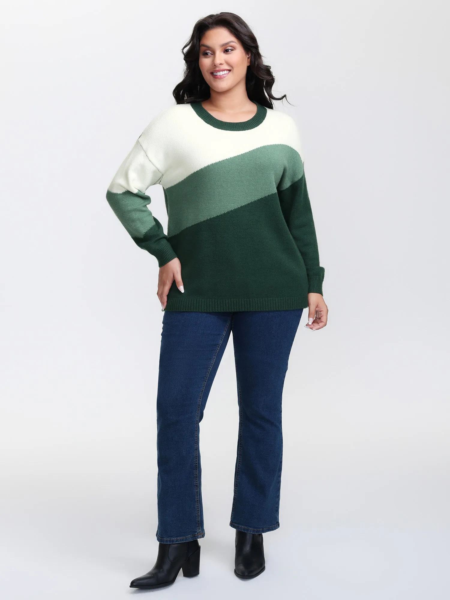 Colorblock Drop Shoulder Pullover sold by Bloomchic product image thumbnail 3