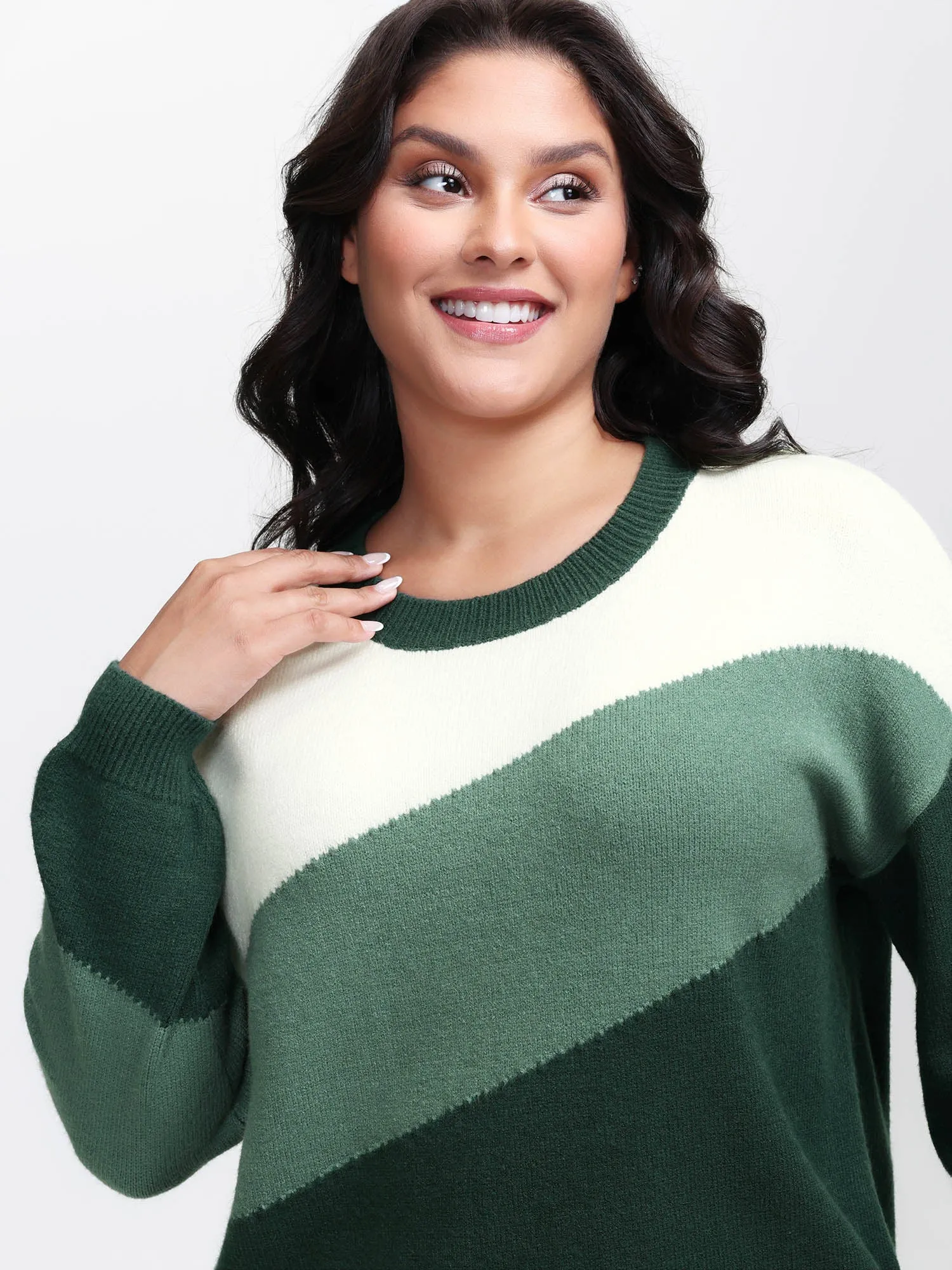 Colorblock Drop Shoulder Pullover sold by Bloomchic product image thumbnail 2