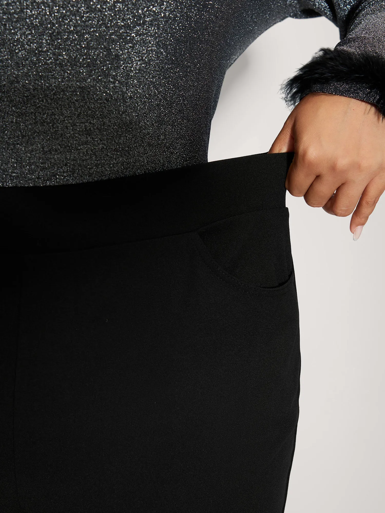 Stretchy Diamond Detail Hem Pants sold by Bloomchic product image thumbnail 5