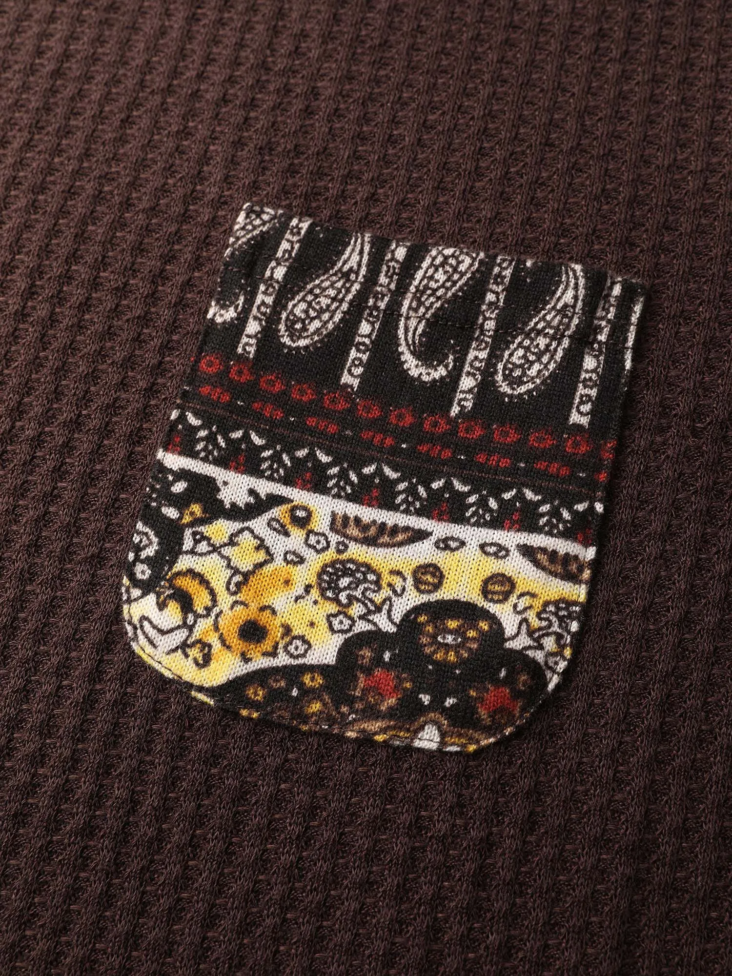 Floral Spliced Knit Textured T-Shirt sold by Bloomchic product image thumbnail 5