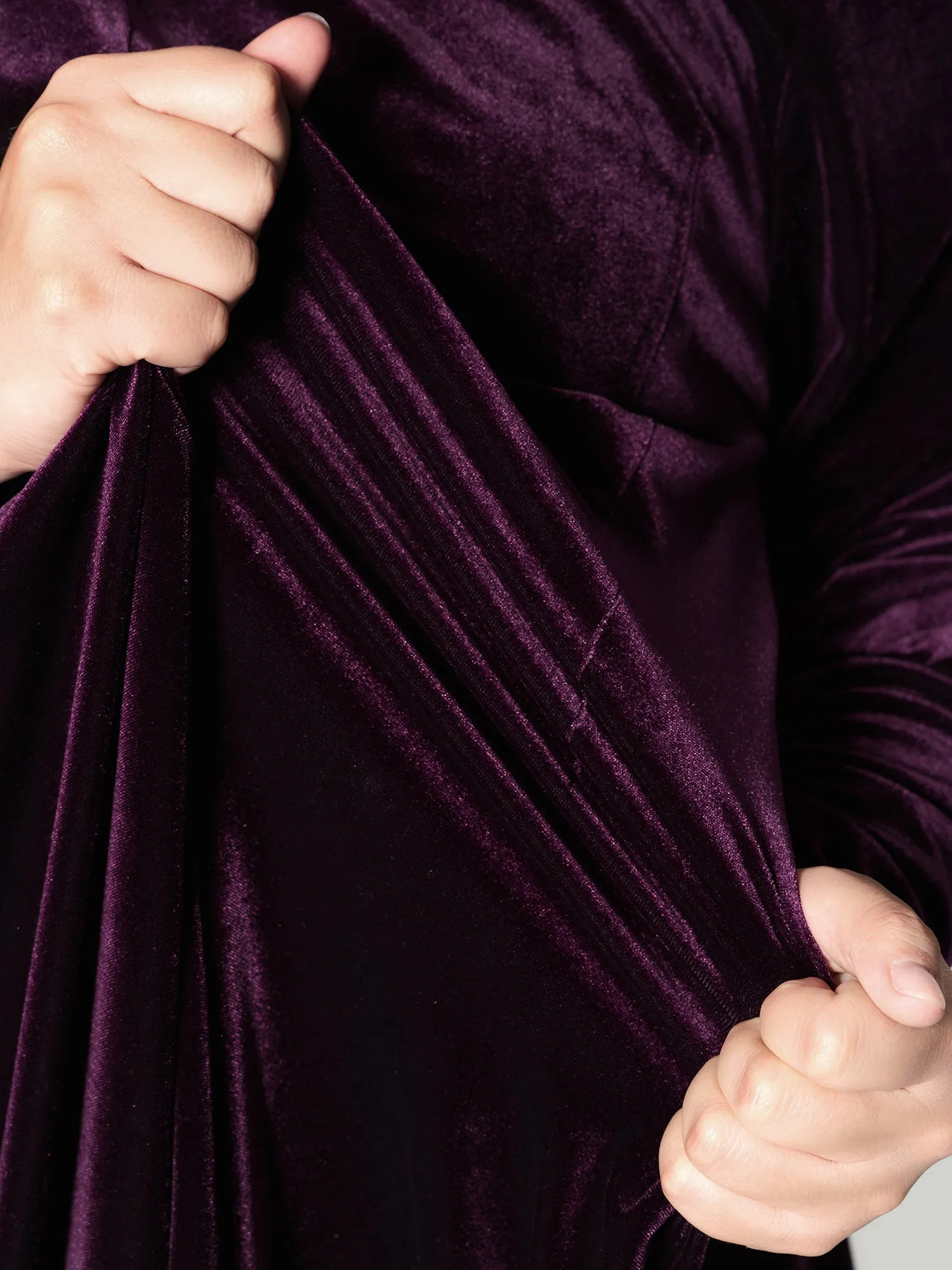 Velvet Stretchy Button Blazer Midi Dress sold by Bloomchic product image thumbnail 5