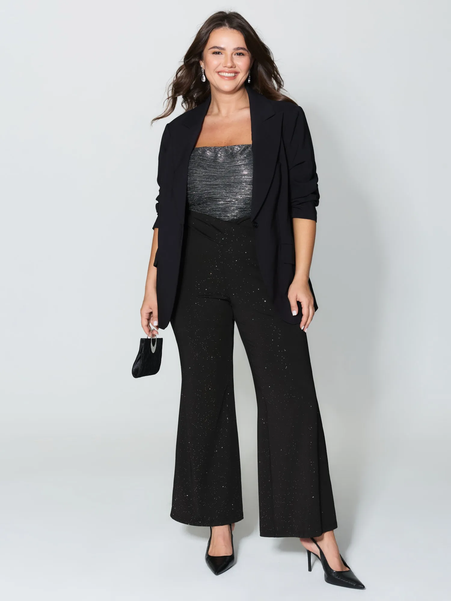 Sequin V-Shaped Waistband Pants sold by Bloomchic