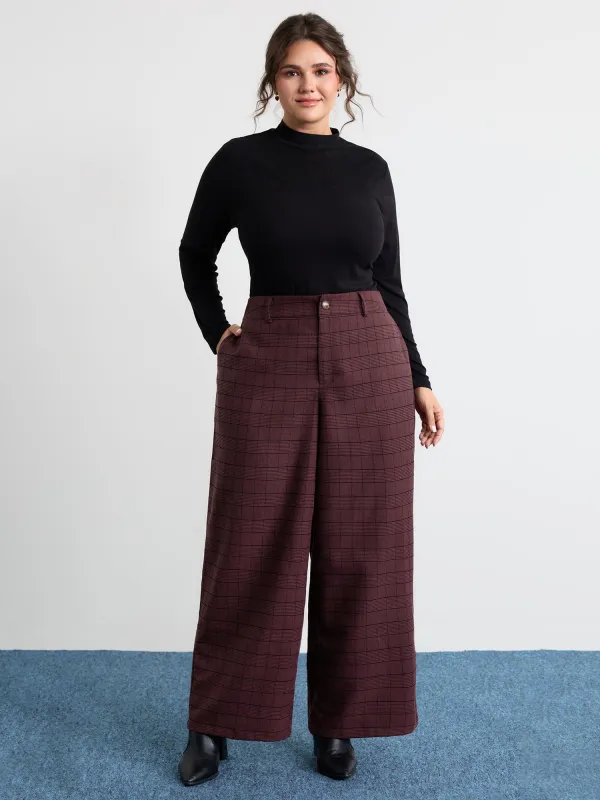 Checkered Stretchy Waist Pants sold by Bloomchic
