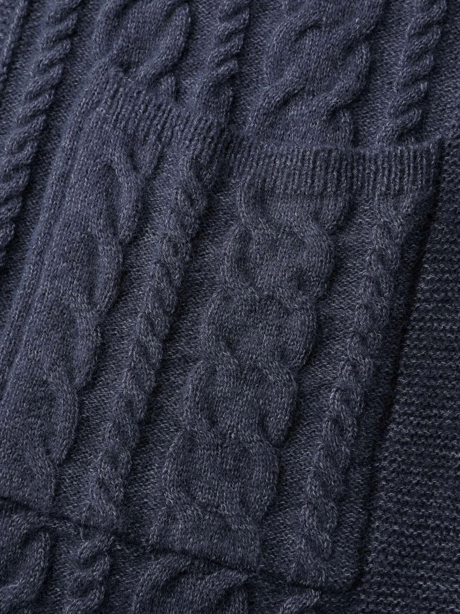 Twisted Texture Pockets Slit Knit Cardigan sold by Bloomchic product image thumbnail 5