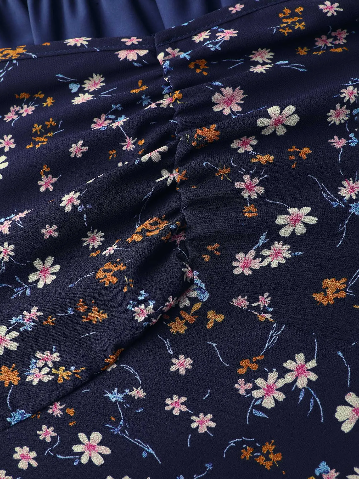 Chiffon Floral Sweetheart Neckline Mini Dress sold by Bloomchic product image thumbnail 5