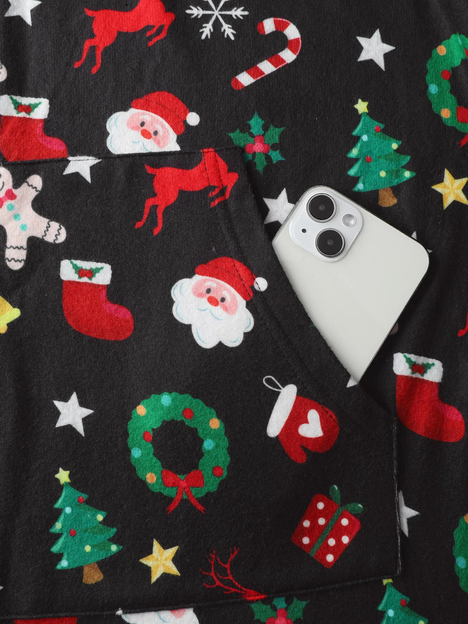 Holiday Spirit Pockets Hooded Sleep Jumpsuit sold by Bloomchic product image thumbnail 5