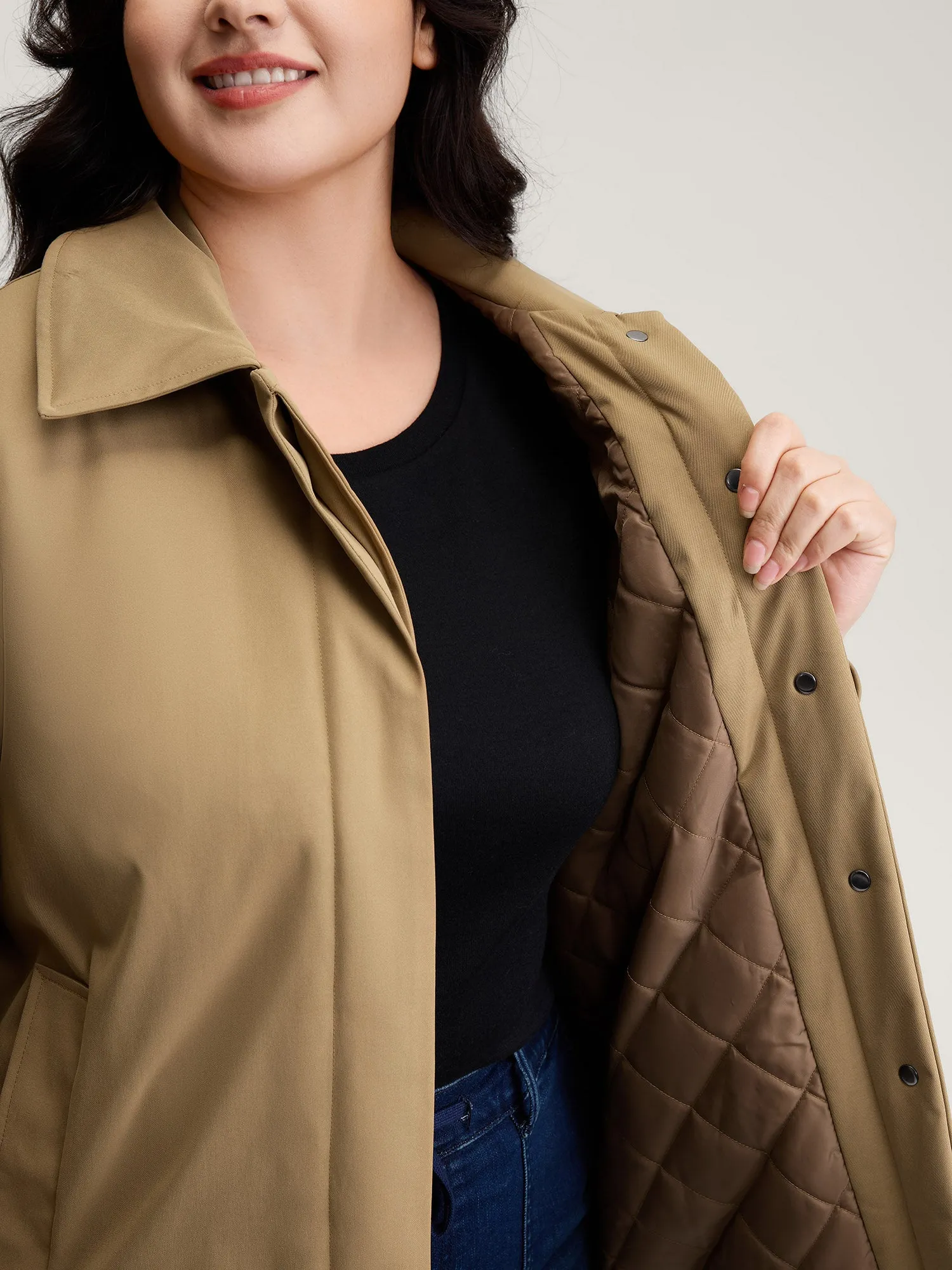 Balloon Sleeve Long Quilted Jacket sold by Bloomchic product image thumbnail 3