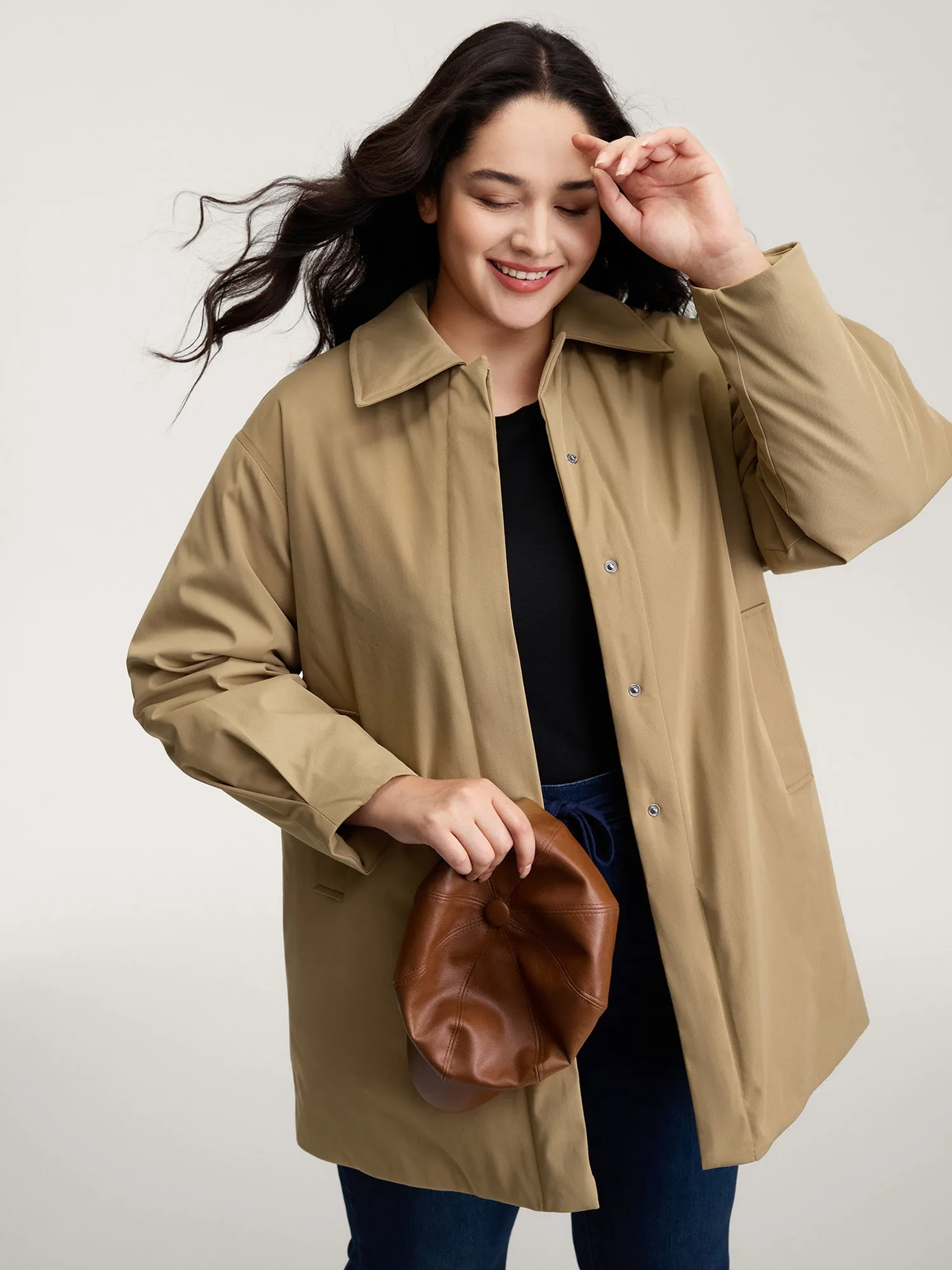 Balloon Sleeve Long Quilted Jacket sold by Bloomchic