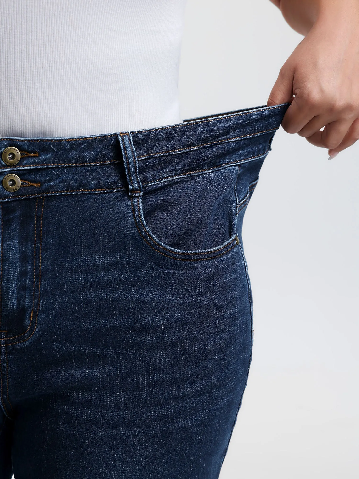 Stretchy Mid-Rise Bootcut Jeans sold by Bloomchic product image thumbnail 3