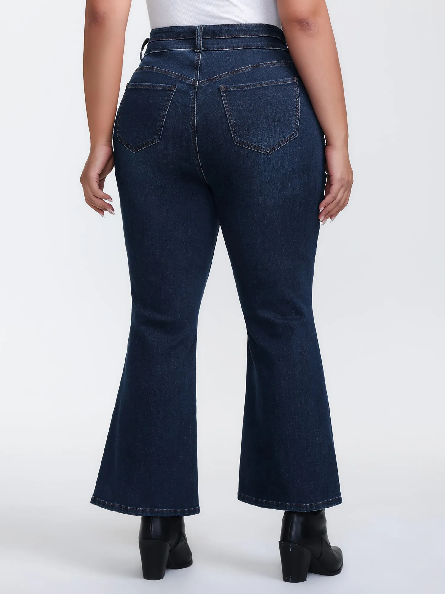 Stretchy Mid-Rise Bootcut Jeans sold by Bloomchic product image thumbnail 5