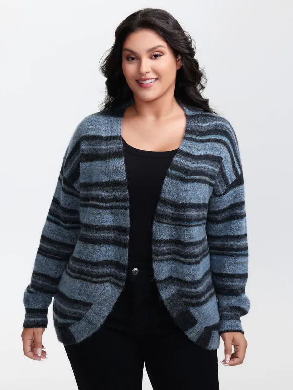Wool Blend Curvy Hem Knit Cardigan sold by Bloomchic
