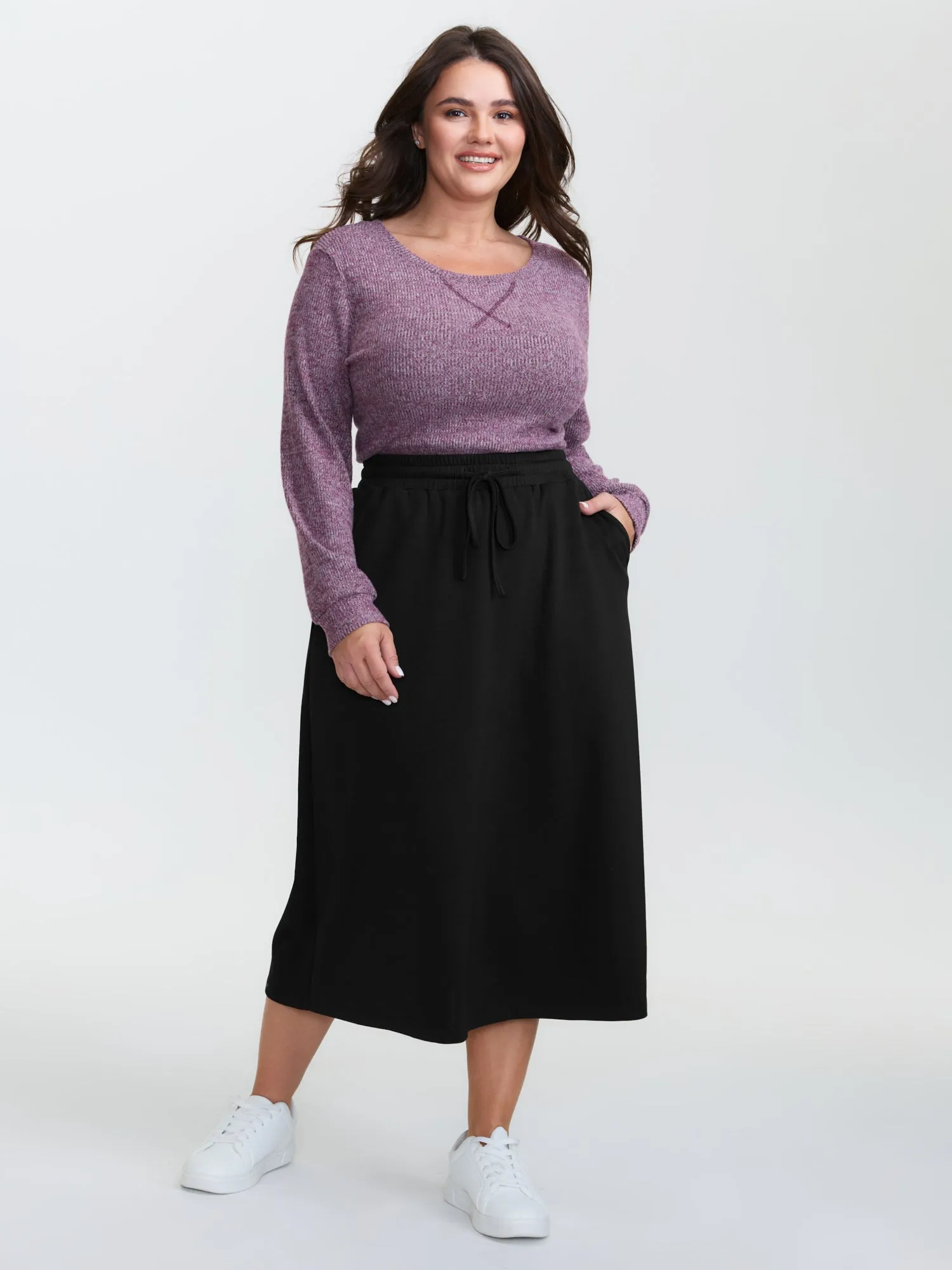 Drawstring Stretchy Fishtail Midi Skirt sold by Bloomchic product image thumbnail 2