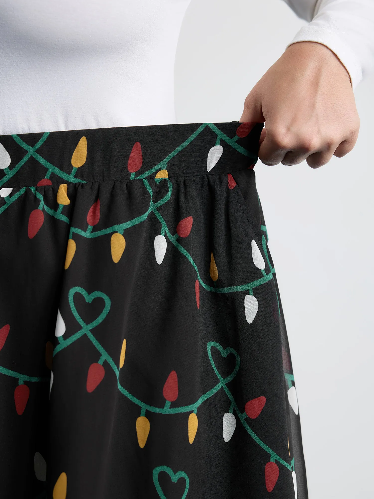 Tweed Fairy Lights Pockets Midi Skirt sold by Bloomchic product image thumbnail 4