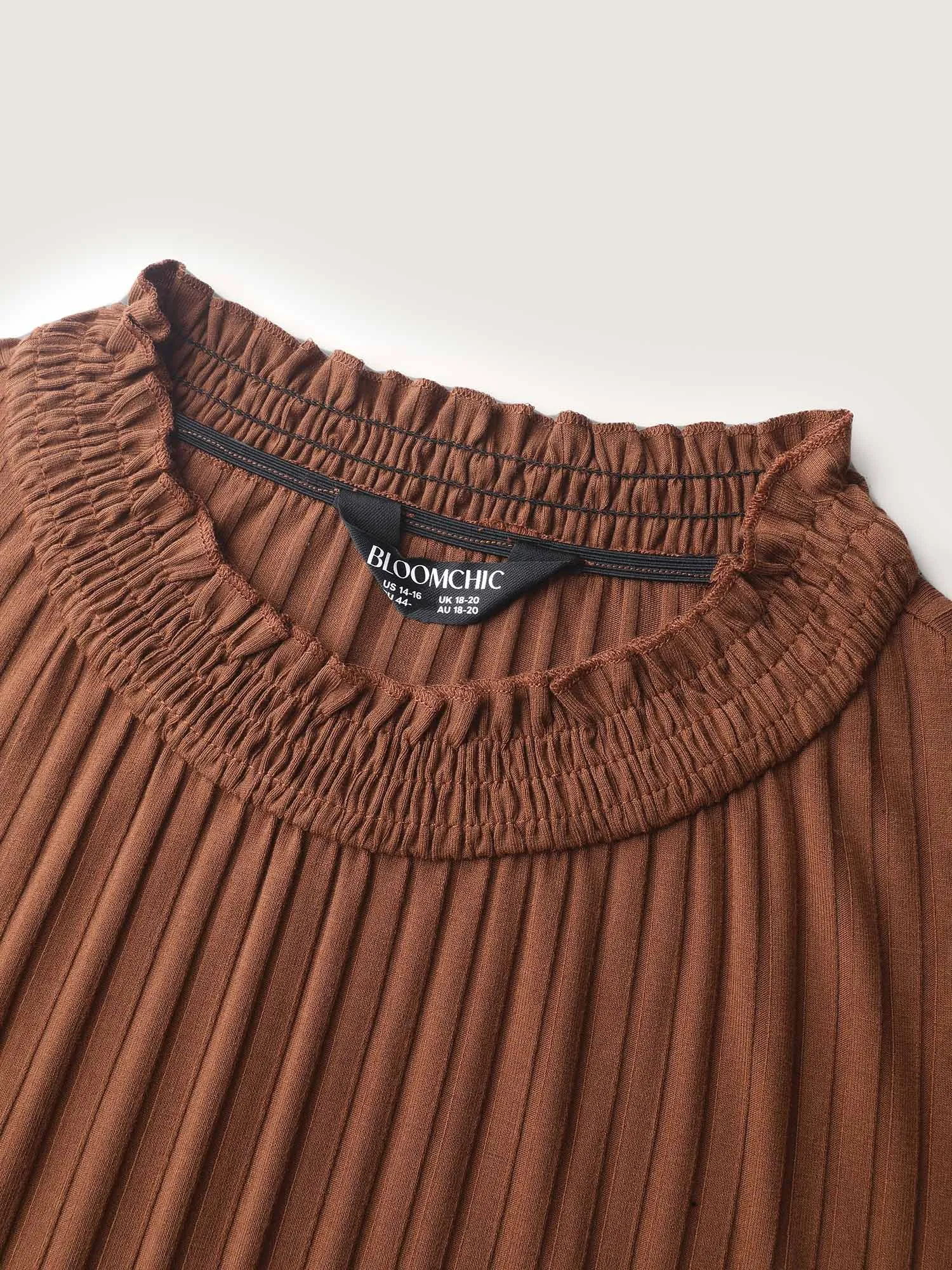 Floral Ruffled Pockets Mock Neck Maxi Dress sold by Bloomchic product image thumbnail 5