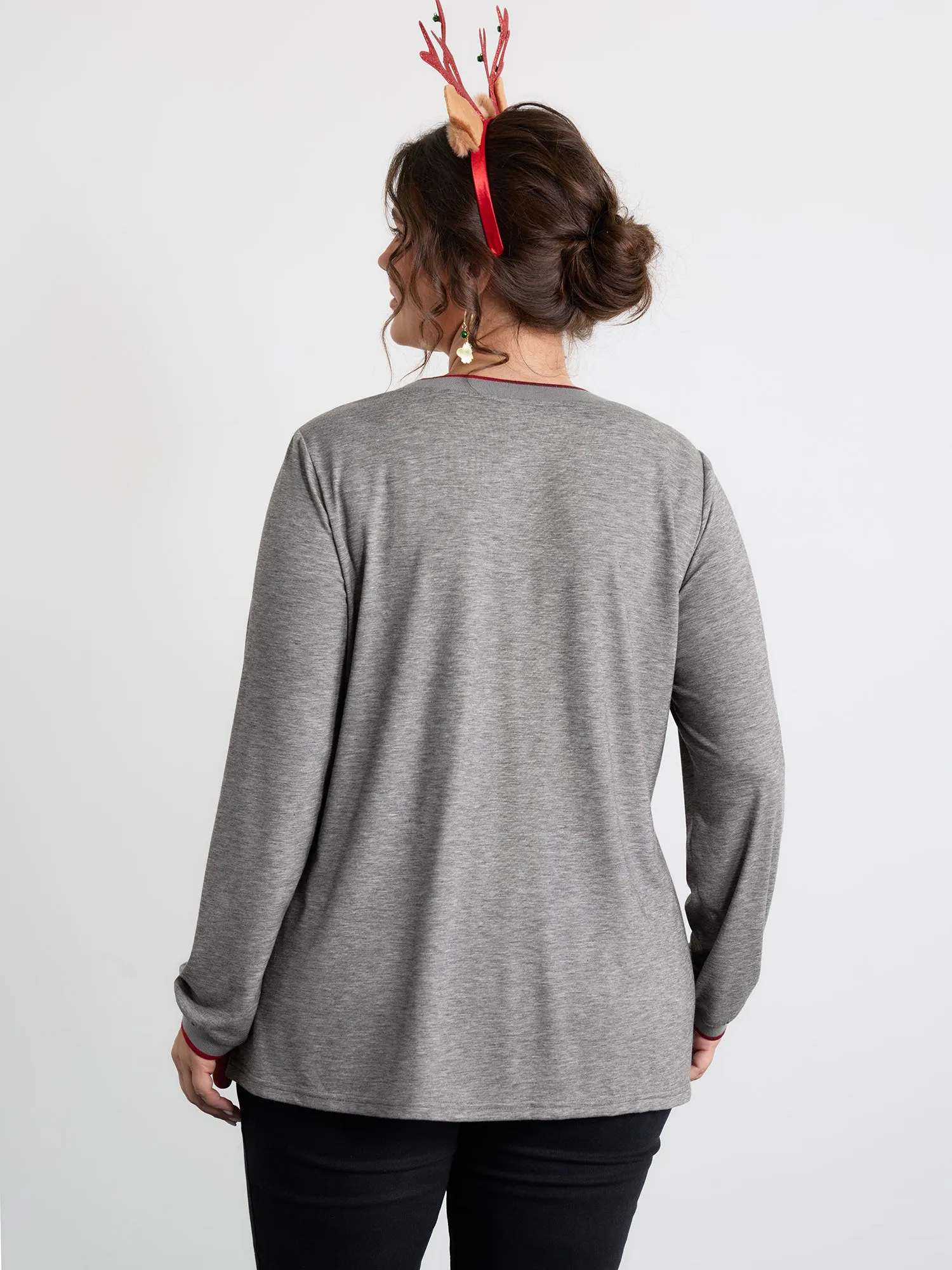 Supersoft Puppy Embroidery Contrast T-Shirt sold by Bloomchic product image thumbnail 4