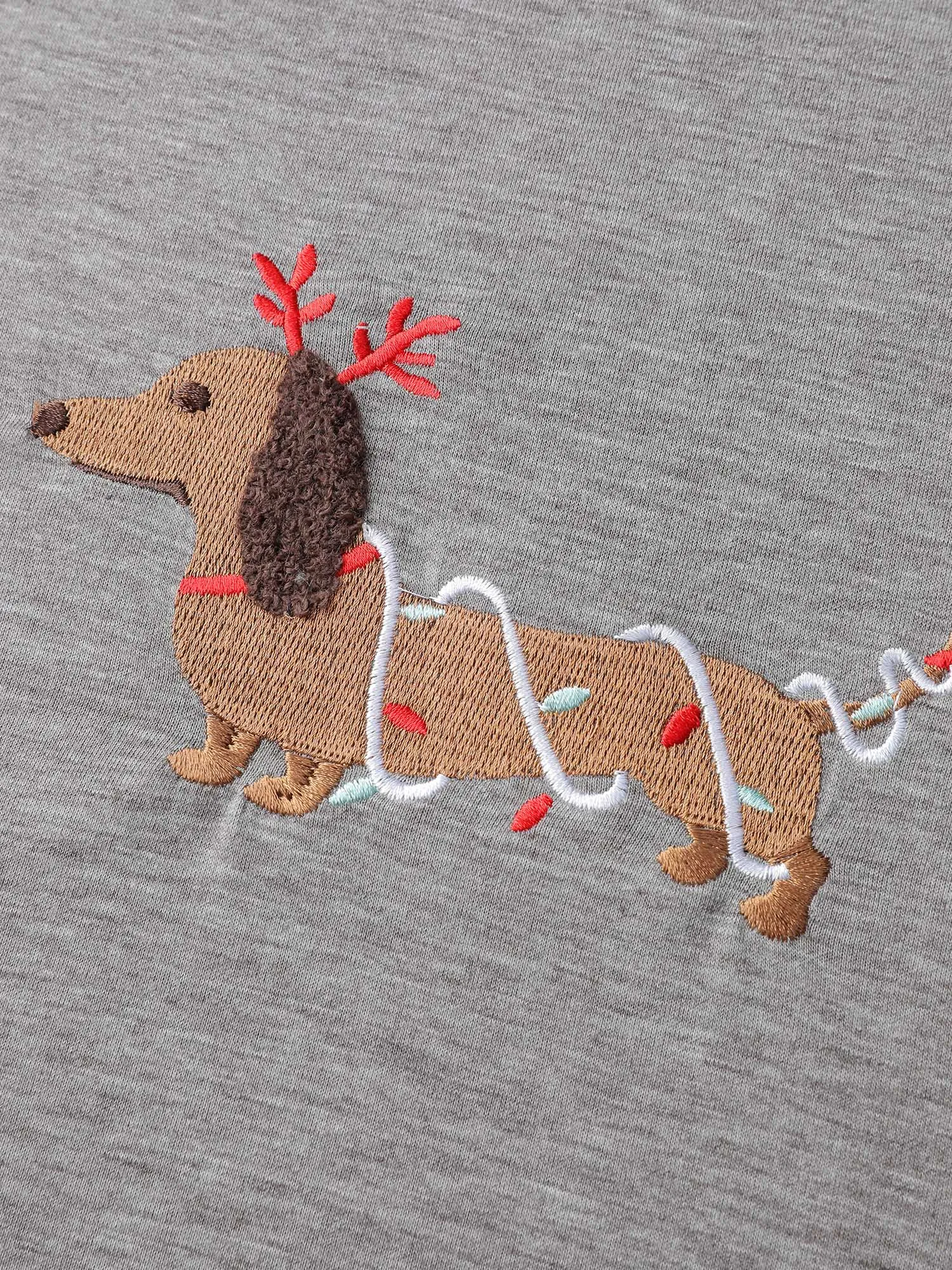 Supersoft Puppy Embroidery Contrast T-Shirt sold by Bloomchic product image thumbnail 5