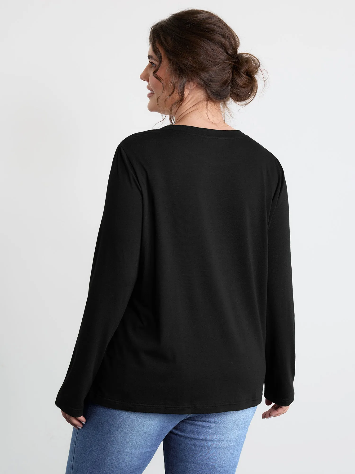Sequin Cord Embroidered Tree Round Neck T-Shirt sold by Bloomchic product image thumbnail 4