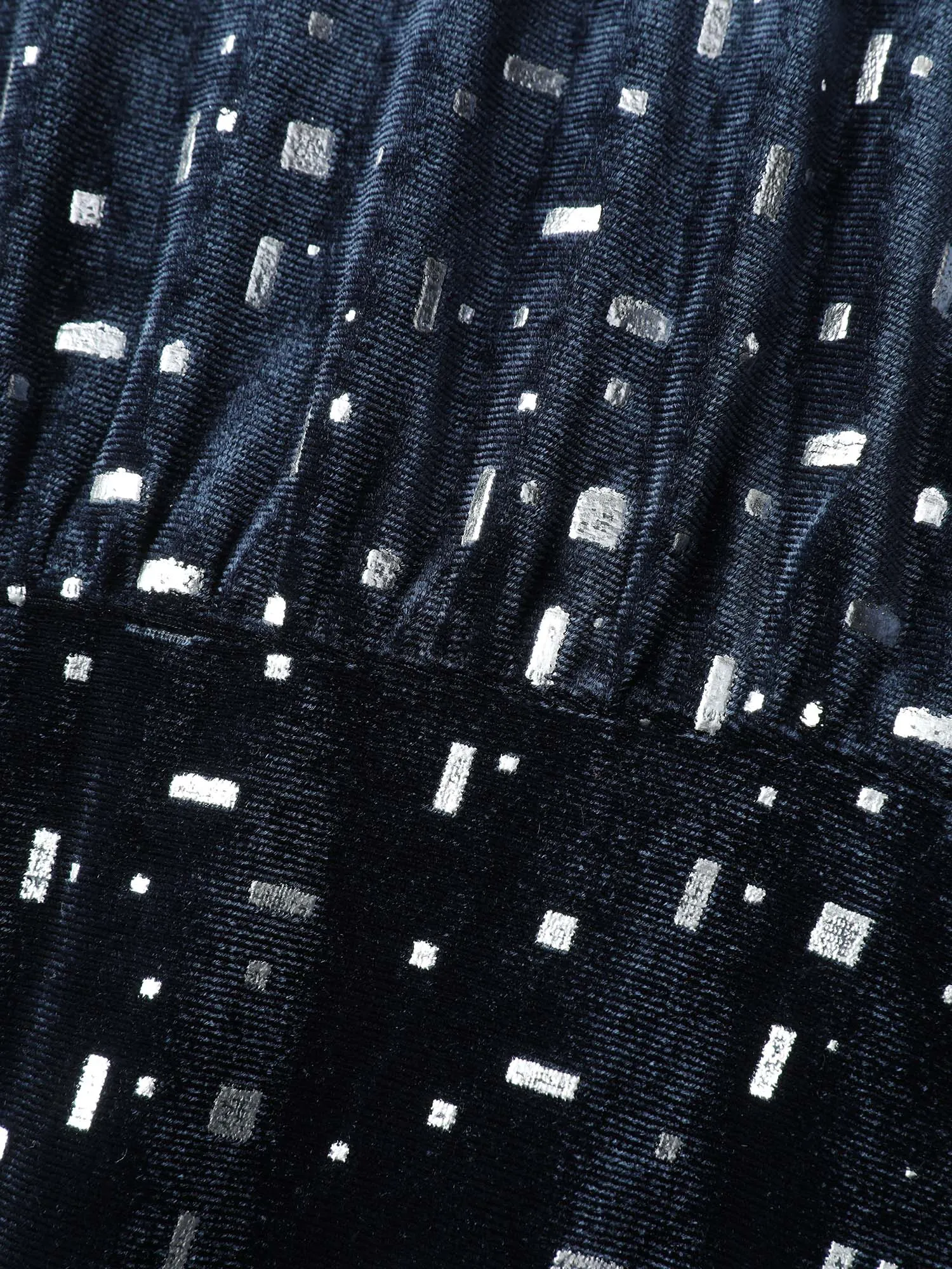 Stretchy Gold-Stamped Pockets Mini Dress sold by Bloomchic product image thumbnail 5