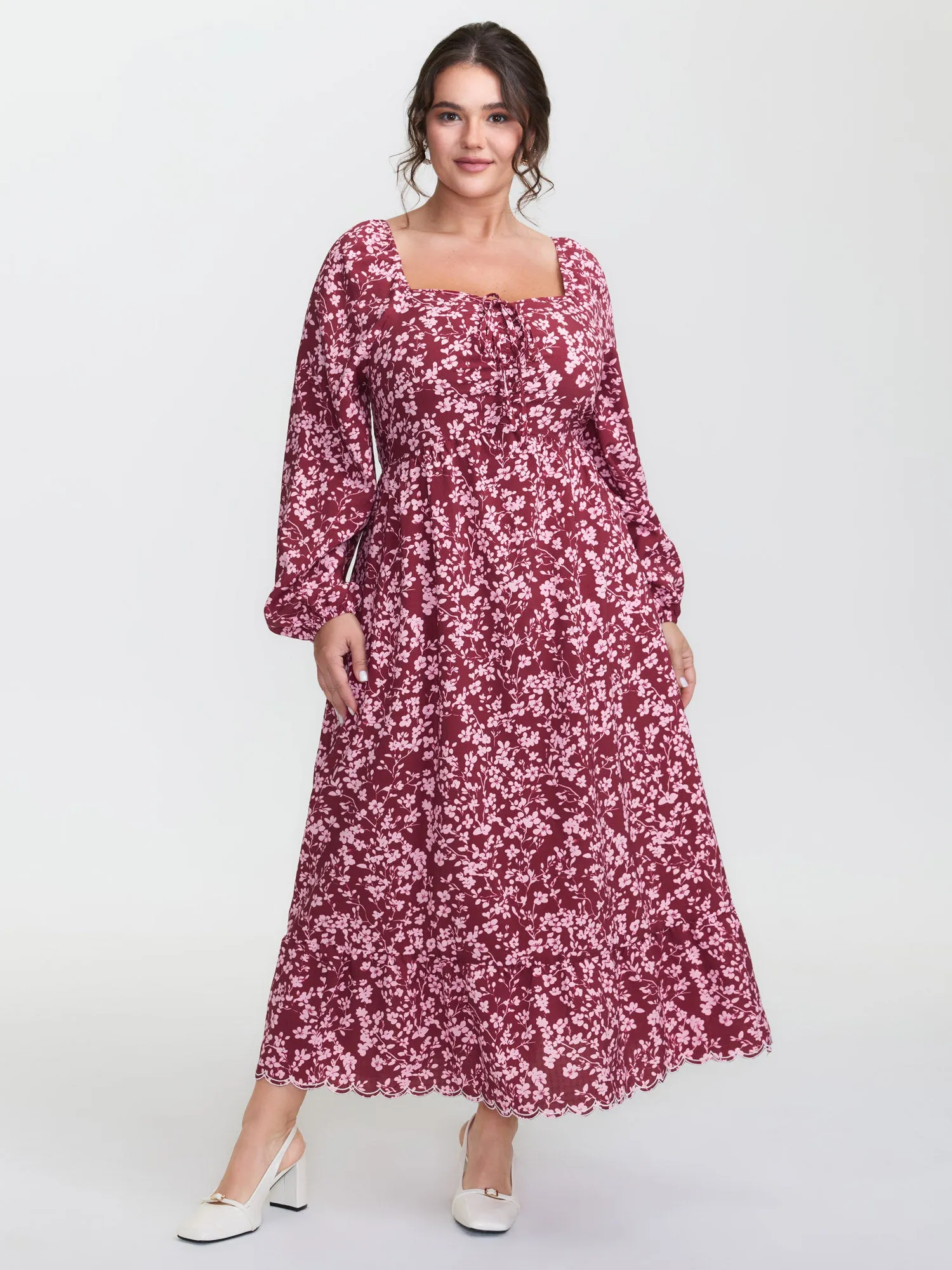 Sweet Floral Adjustable Bust Maxi Dress sold by Bloomchic product image thumbnail 3