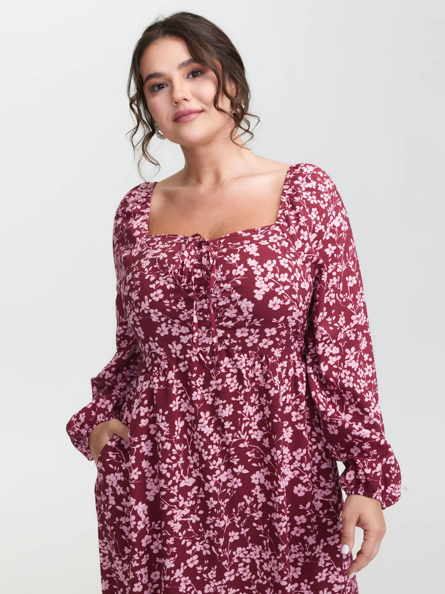 Sweet Floral Adjustable Bust Maxi Dress sold by Bloomchic product image thumbnail 2