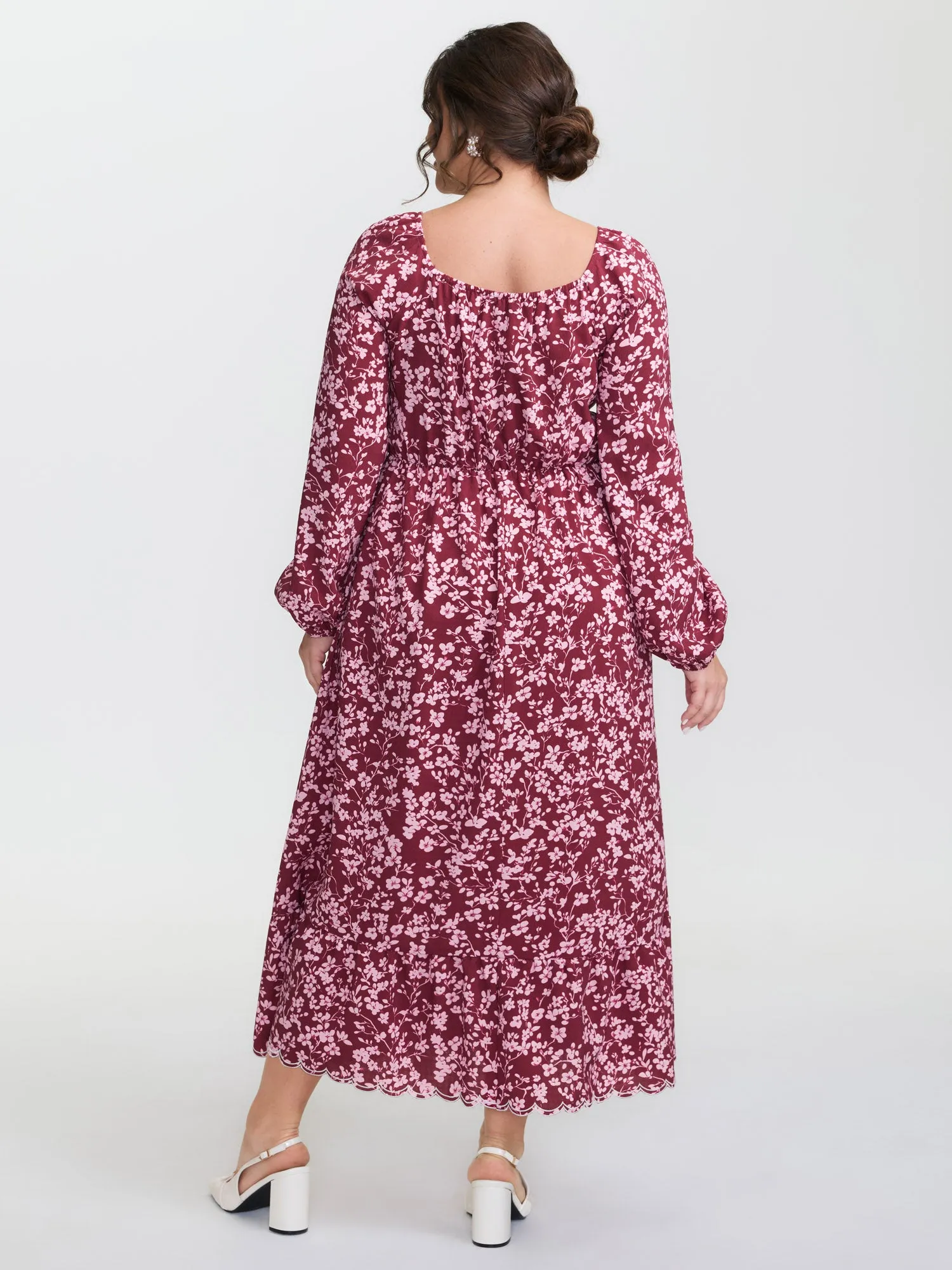 Sweet Floral Adjustable Bust Maxi Dress sold by Bloomchic product image thumbnail 4
