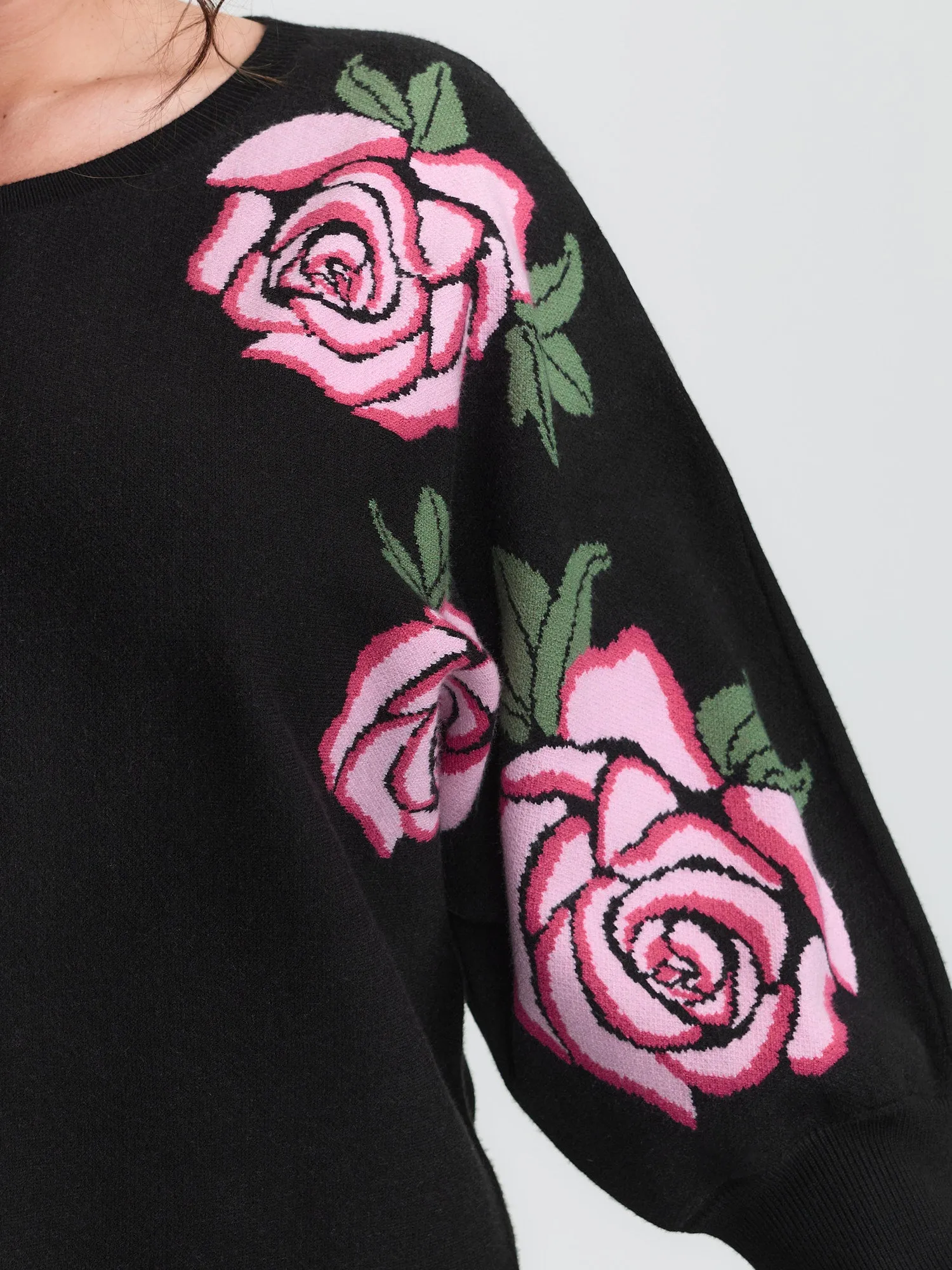 Supersoft Floral Batwing Sleeve Pullover sold by Bloomchic product image thumbnail 4