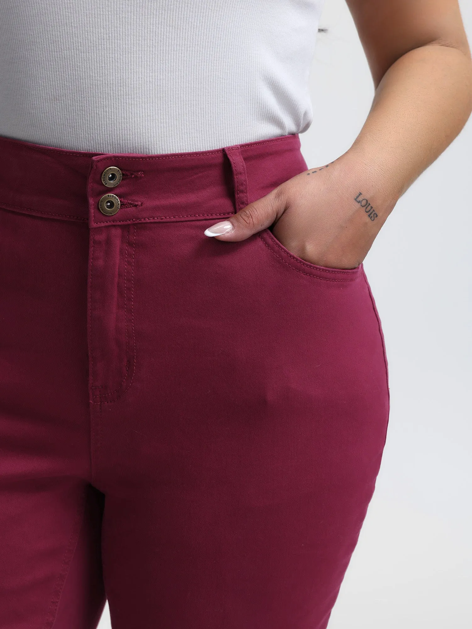 Rubber Waist Skinny-Fit Jeans sold by Bloomchic product image thumbnail 3