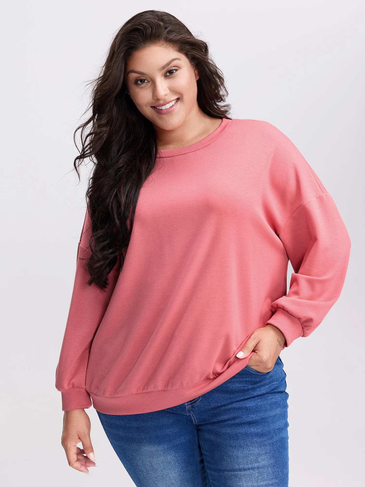 Supersoft Cut-Out Bow Embroidery Sweatshirt sold by Bloomchic product image thumbnail 3