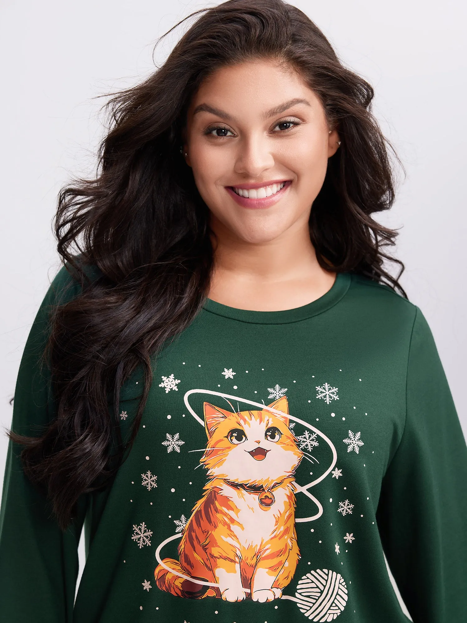 Solar Cat Stretchy Sweatshirt sold by Bloomchic
