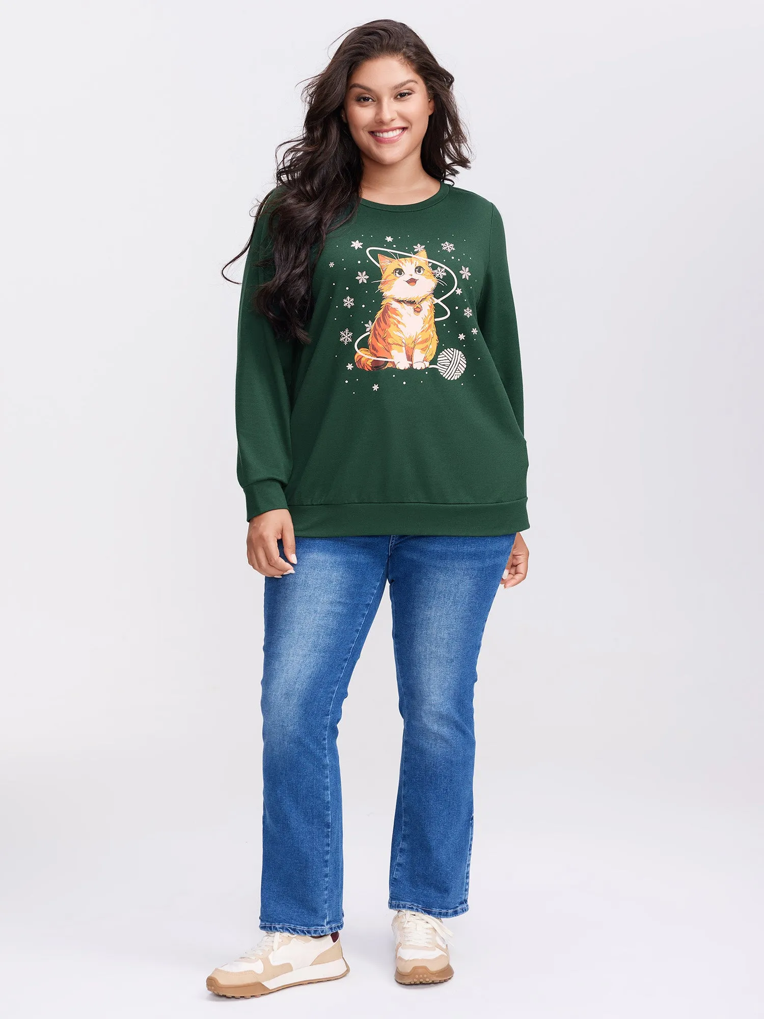 Solar Cat Stretchy Sweatshirt sold by Bloomchic product image thumbnail 3