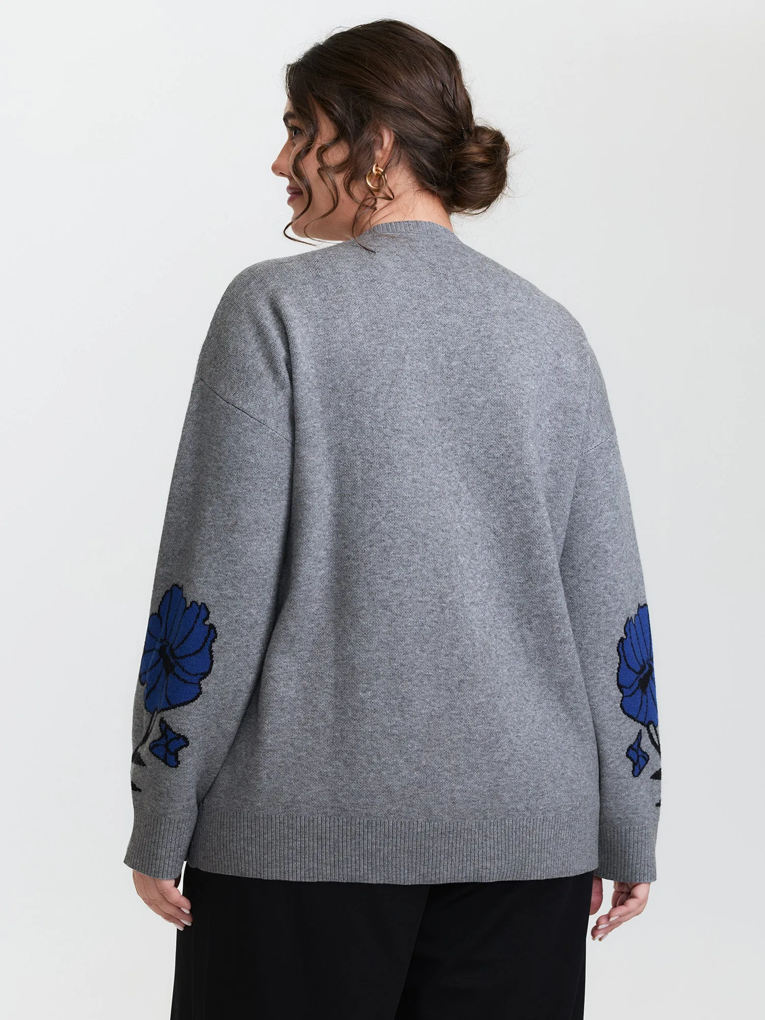 Supersoft Floral Round Neck Pullover sold by Bloomchic product image thumbnail 4