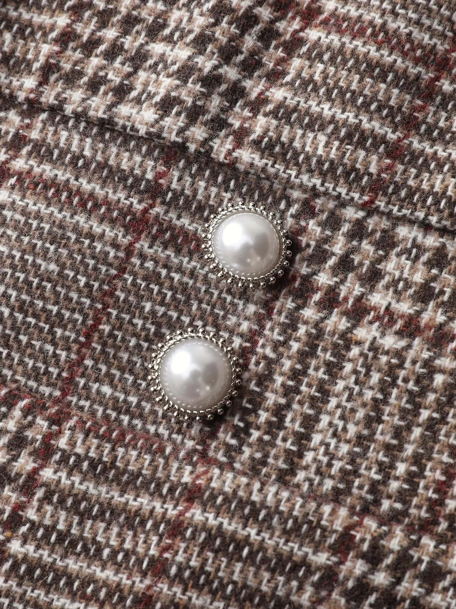 Plaid Button Detail V-Neck Jumpsuit sold by Bloomchic product image thumbnail 5