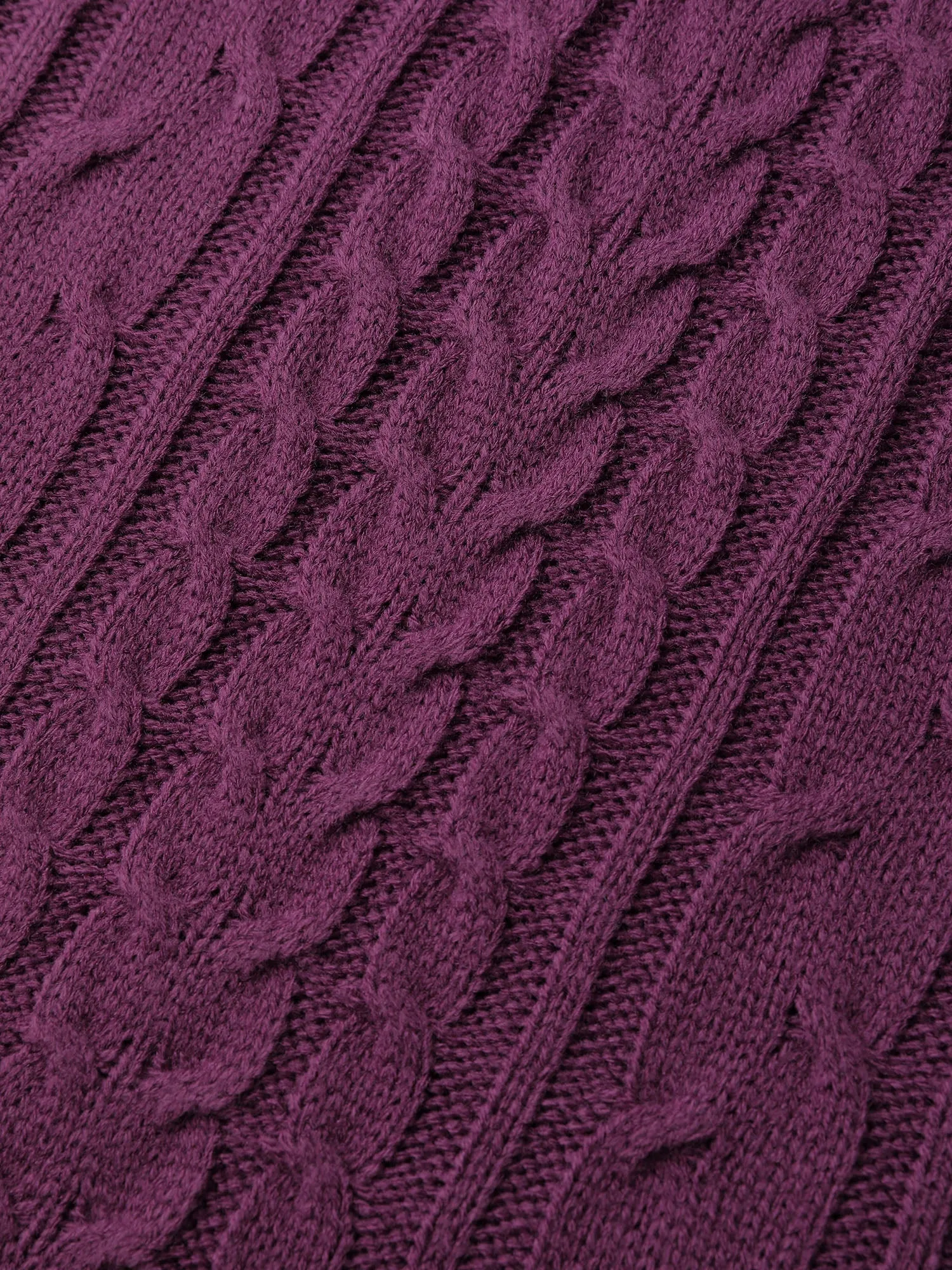 Drapey High Turtleneck Cable-Knit Pullover sold by Bloomchic product image thumbnail 5