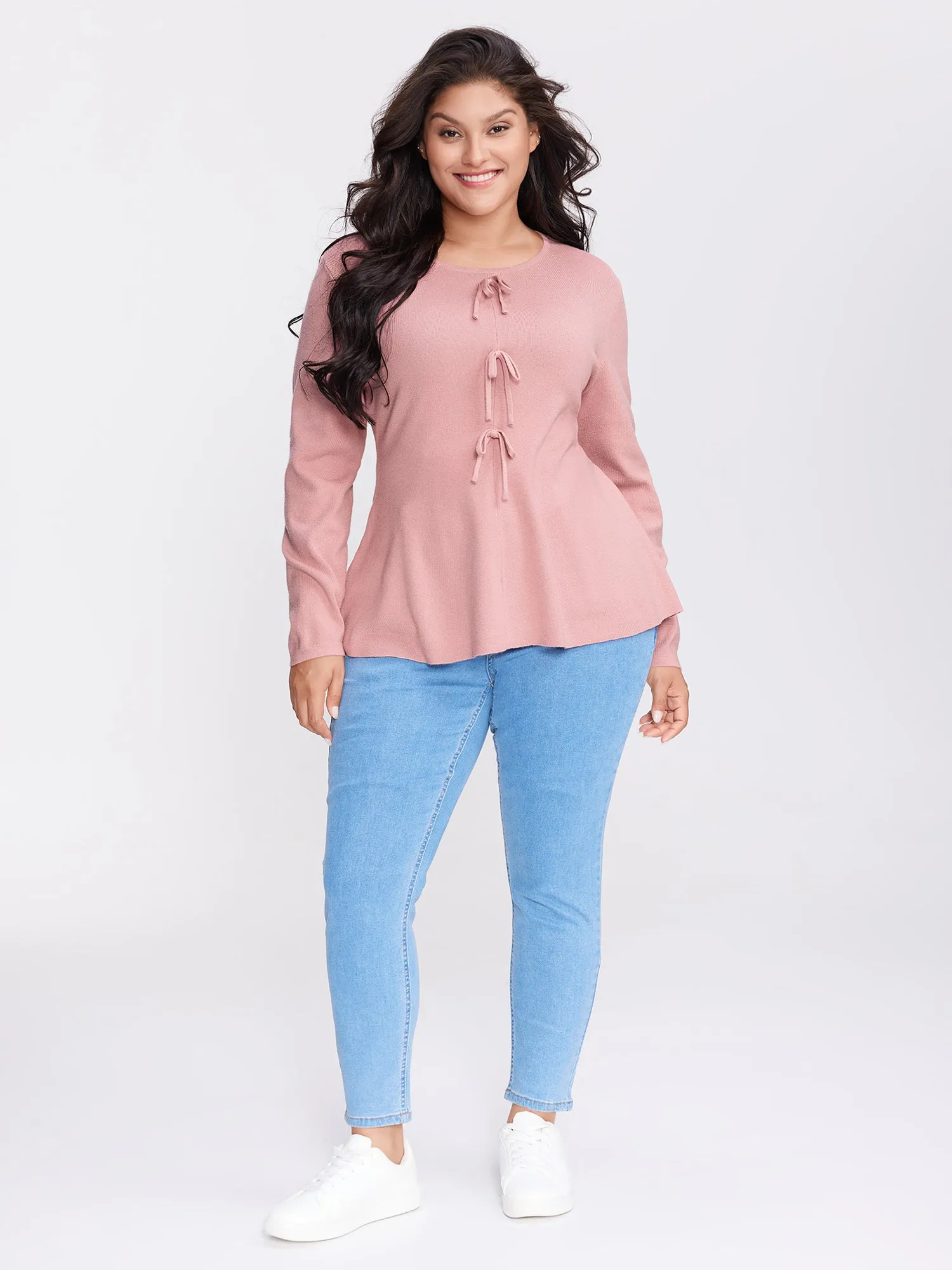 Bowknot Cinched-Waist A-Line Pullover sold by Bloomchic product image thumbnail 3