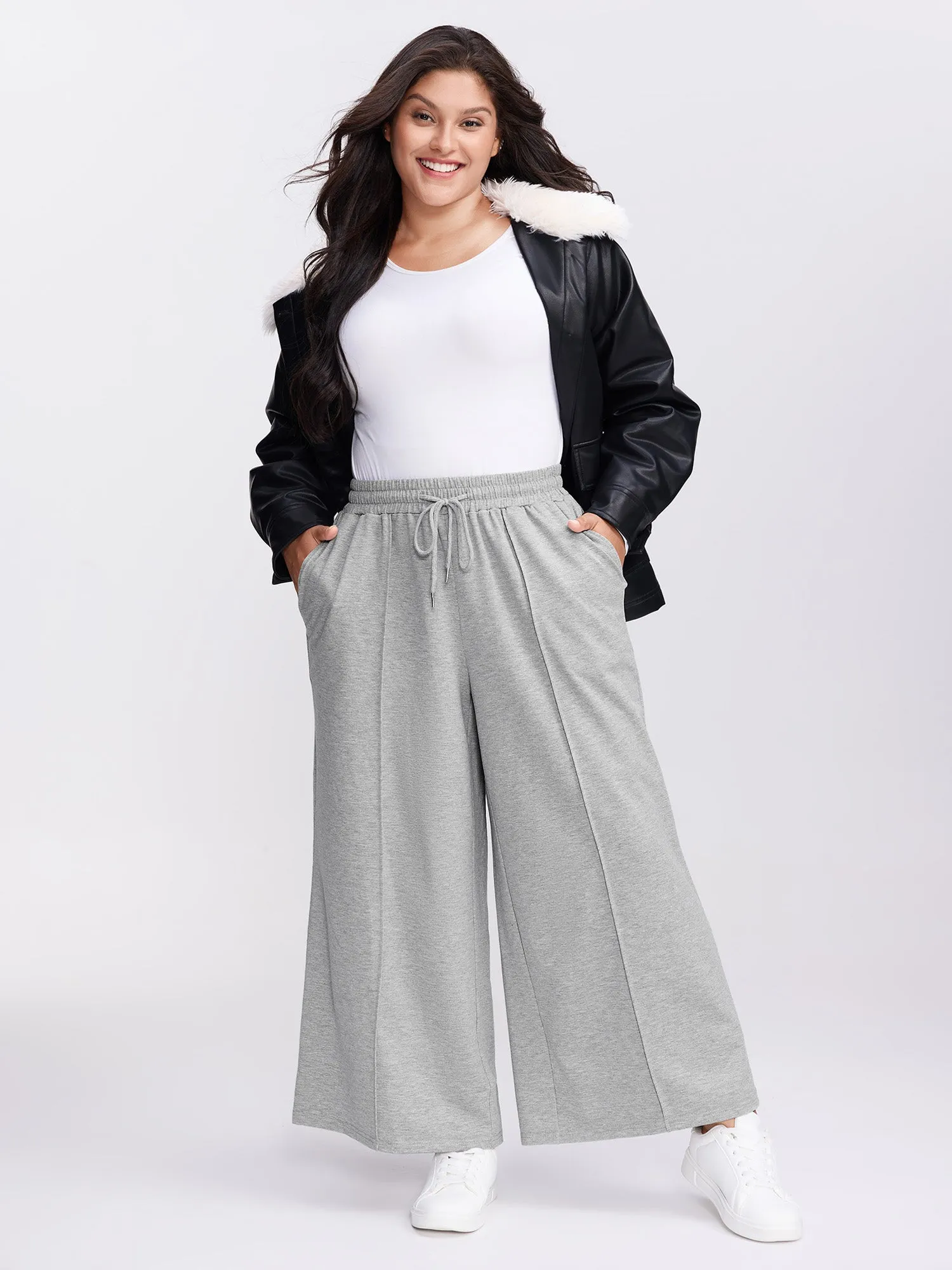 Toothpick Pleat Drawstring Pants sold by Bloomchic product image thumbnail 2